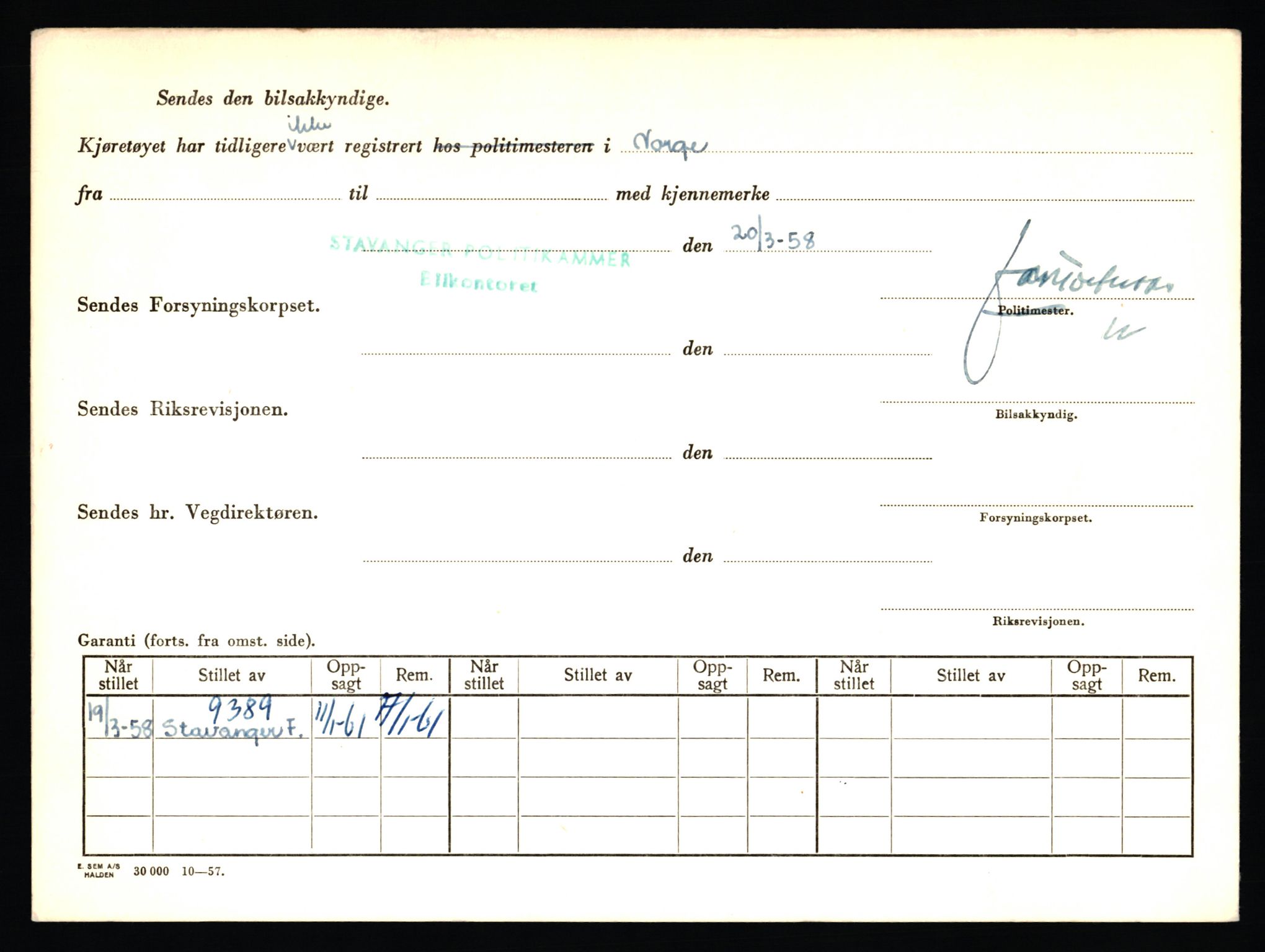 Stavanger trafikkstasjon, AV/SAST-A-101942/0/F/L0004: L-1000 - L-1349, 1930-1971, p. 1426