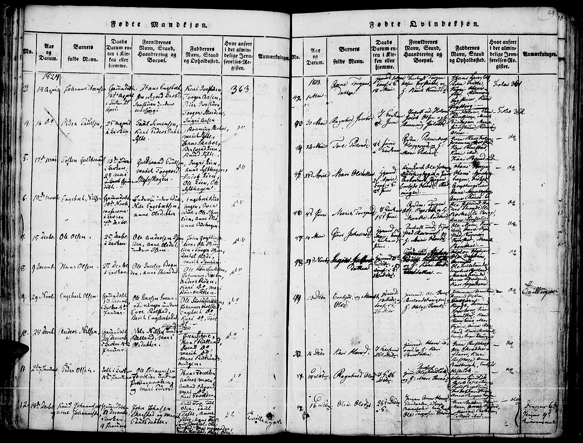 Fron prestekontor, SAH/PREST-078/H/Ha/Haa/L0002: Parish register (official) no. 2, 1816-1827, p. 89