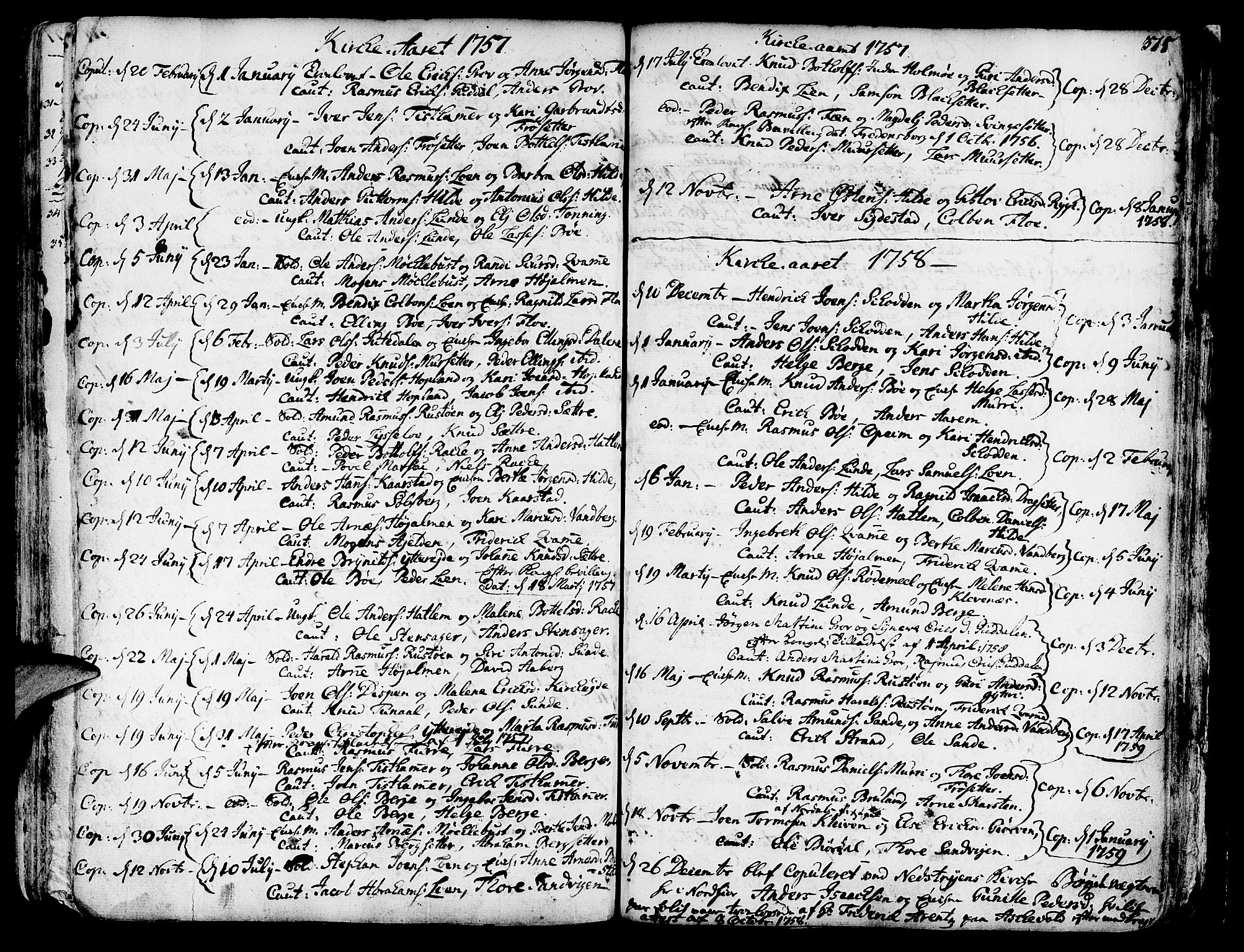 Innvik sokneprestembete, SAB/A-80501: Parish register (official) no. A 1, 1750-1816, p. 375