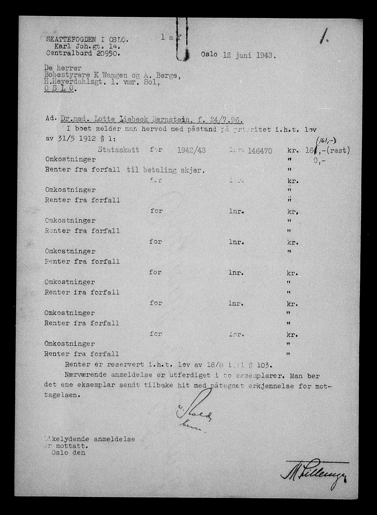 Justisdepartementet, Tilbakeføringskontoret for inndratte formuer, AV/RA-S-1564/H/Hc/Hcc/L0922: --, 1945-1947, p. 583