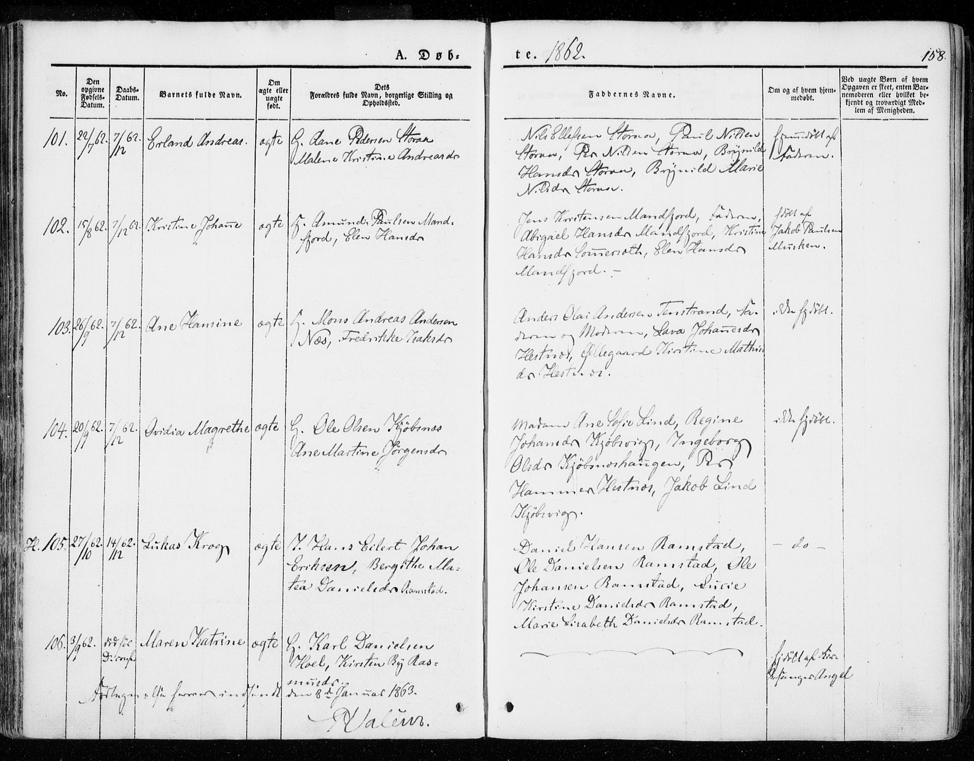 Ministerialprotokoller, klokkerbøker og fødselsregistre - Nordland, SAT/A-1459/872/L1033: Parish register (official) no. 872A08, 1840-1863, p. 158