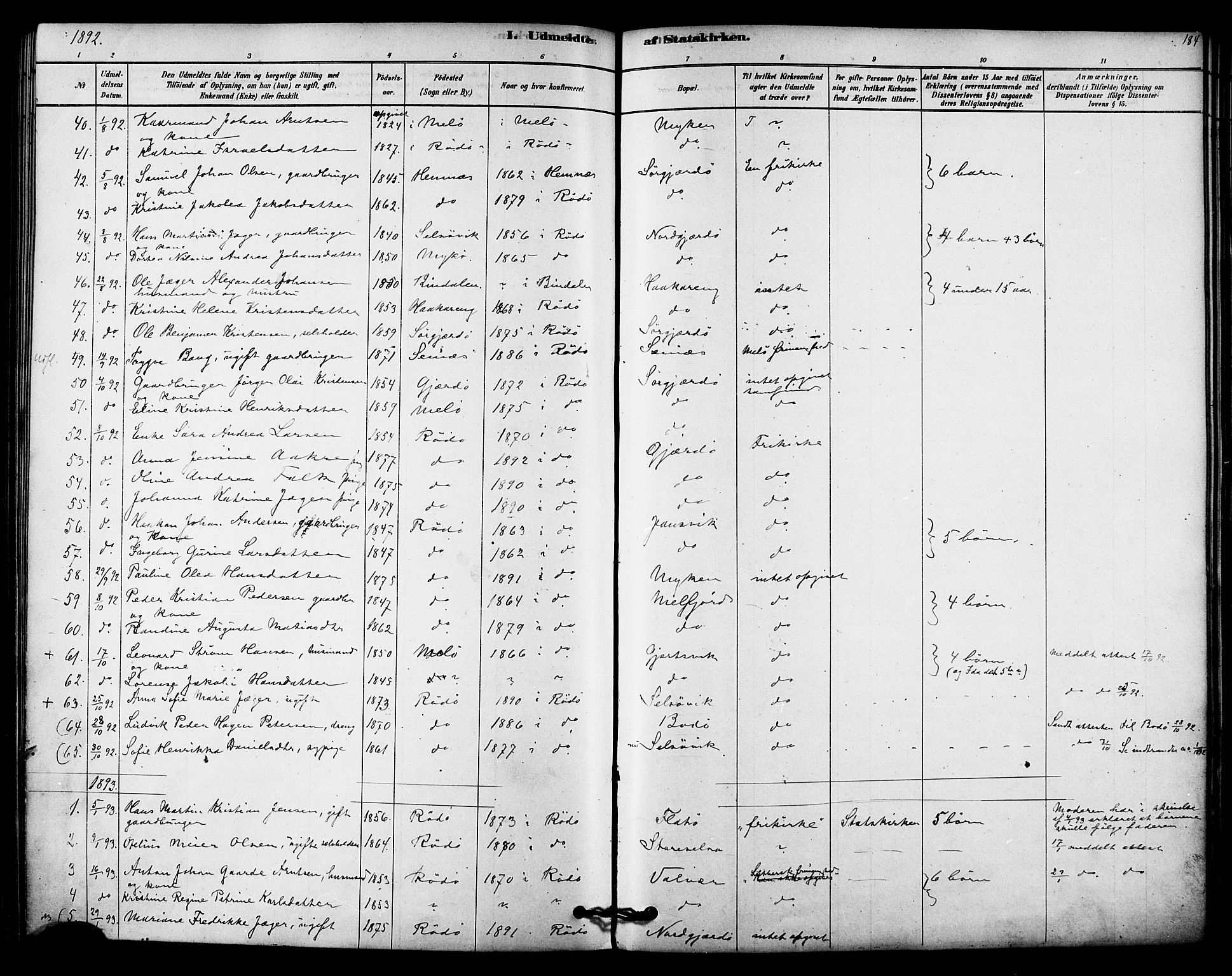 Ministerialprotokoller, klokkerbøker og fødselsregistre - Nordland, SAT/A-1459/841/L0609: Parish register (official) no. 841A13, 1878-1902, p. 184