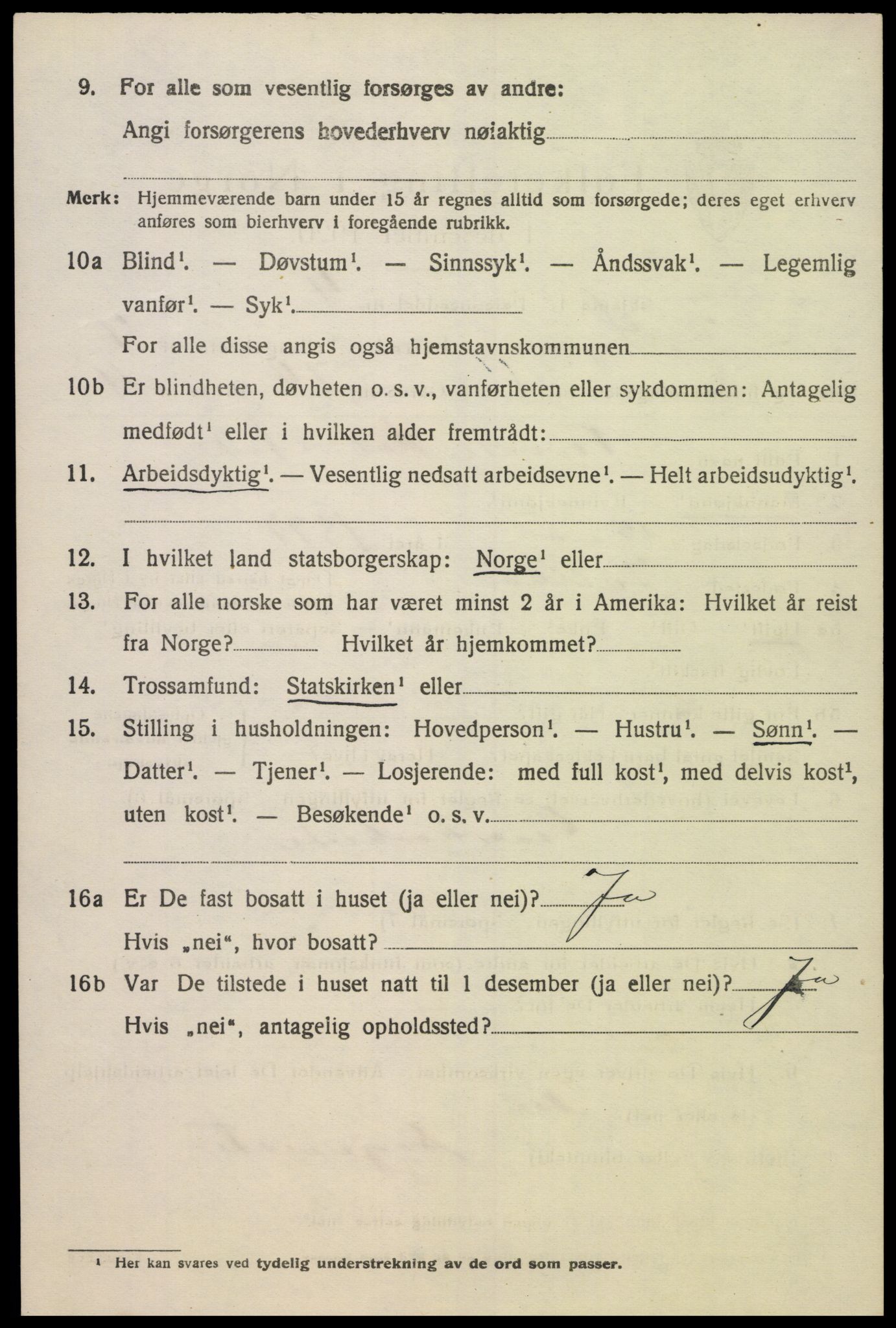 SAK, 1920 census for Søgne, 1920, p. 3508