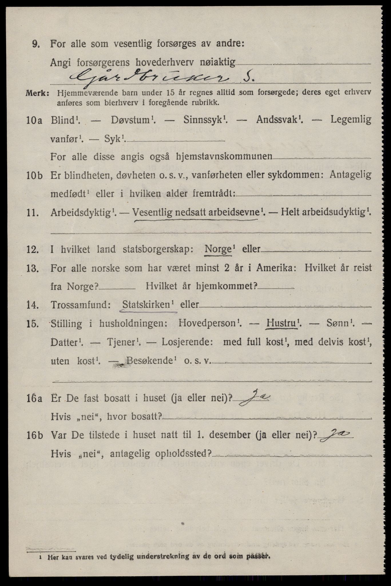 SAST, 1920 census for Helleland, 1920, p. 434