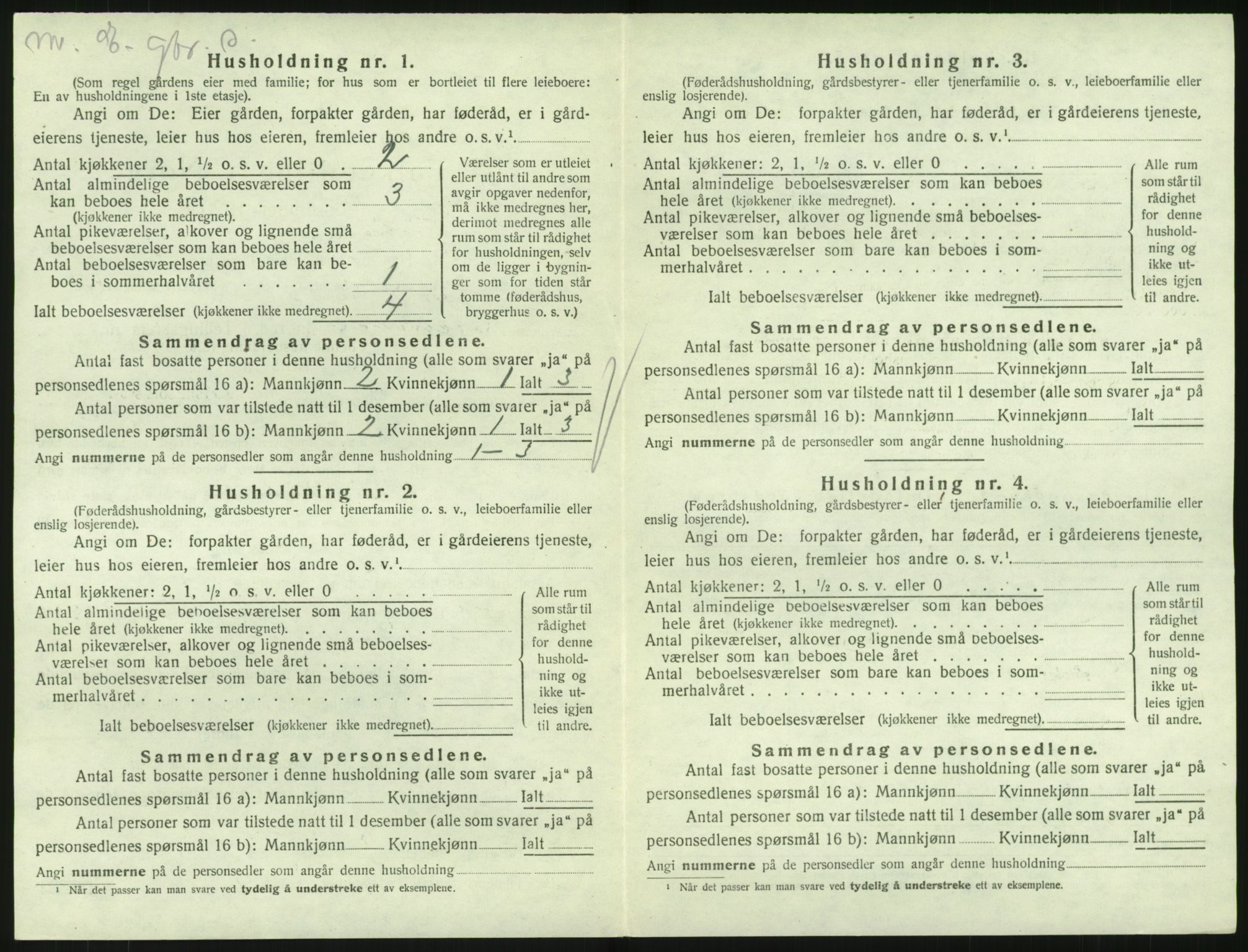 SAKO, 1920 census for Hedrum, 1920, p. 1274