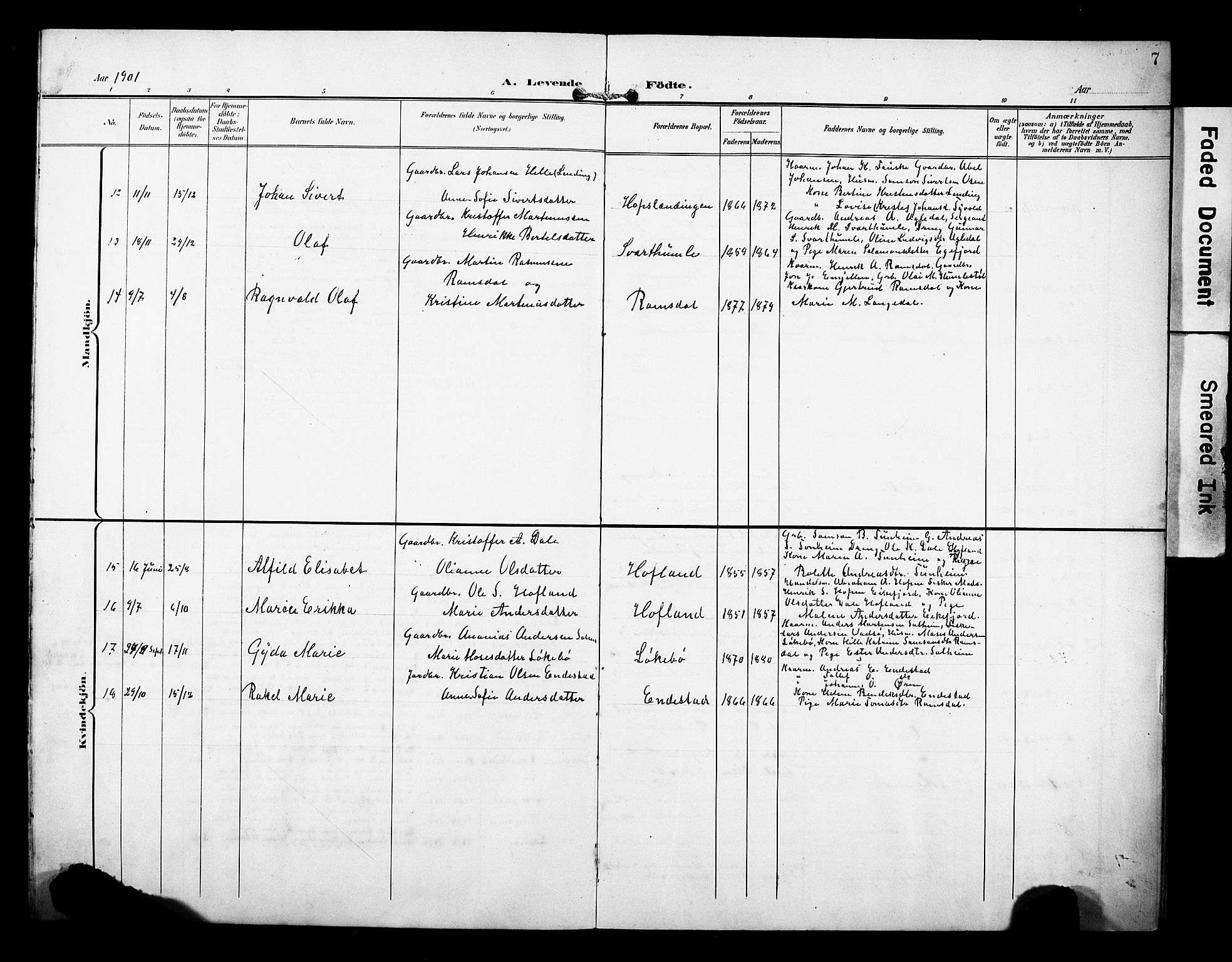 Kinn sokneprestembete, AV/SAB-A-80801/H/Hab/Habe/L0002: Parish register (copy) no. E 2, 1900-1926, p. 7