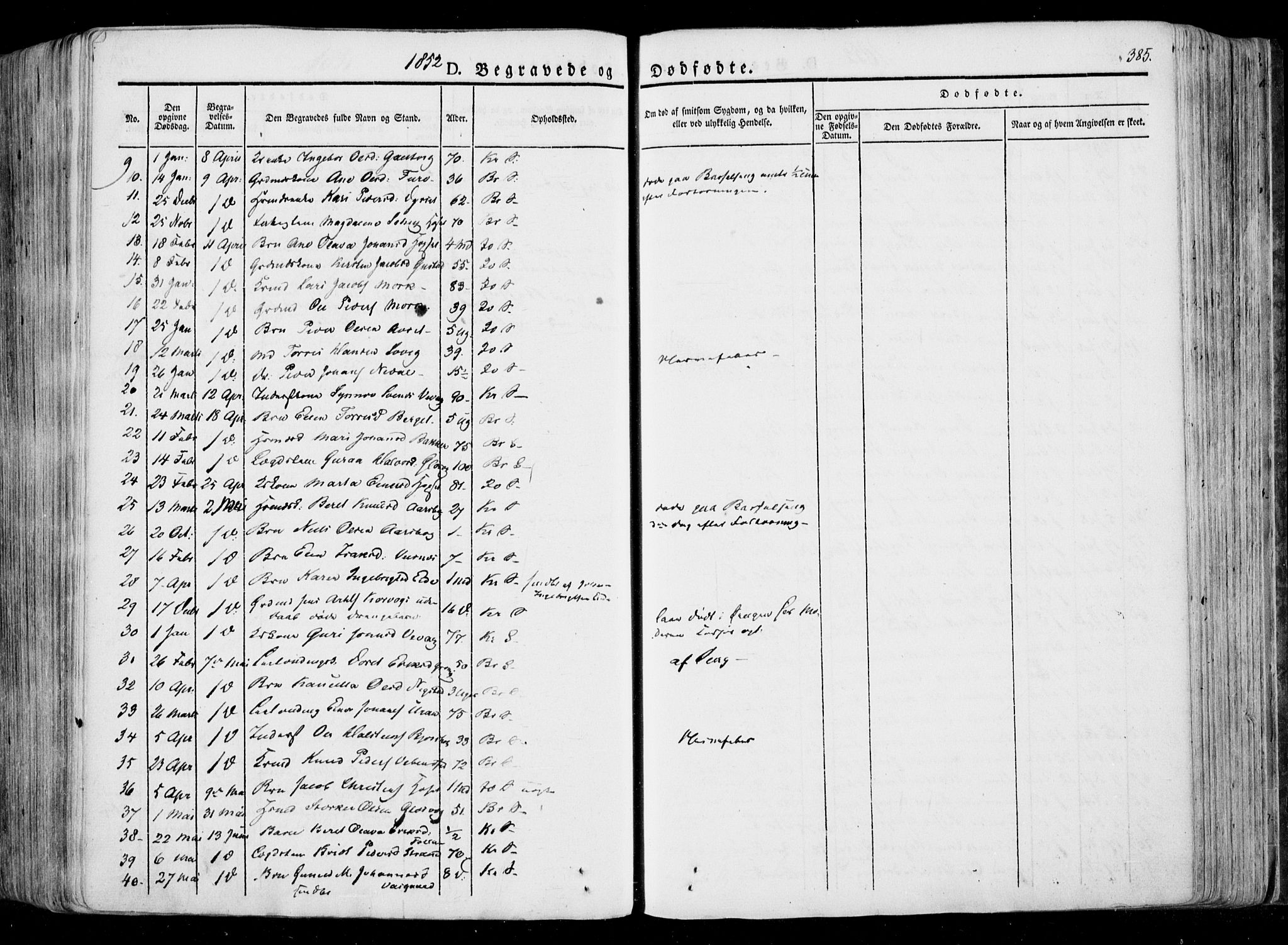 Ministerialprotokoller, klokkerbøker og fødselsregistre - Møre og Romsdal, AV/SAT-A-1454/568/L0803: Parish register (official) no. 568A10, 1830-1853, p. 385