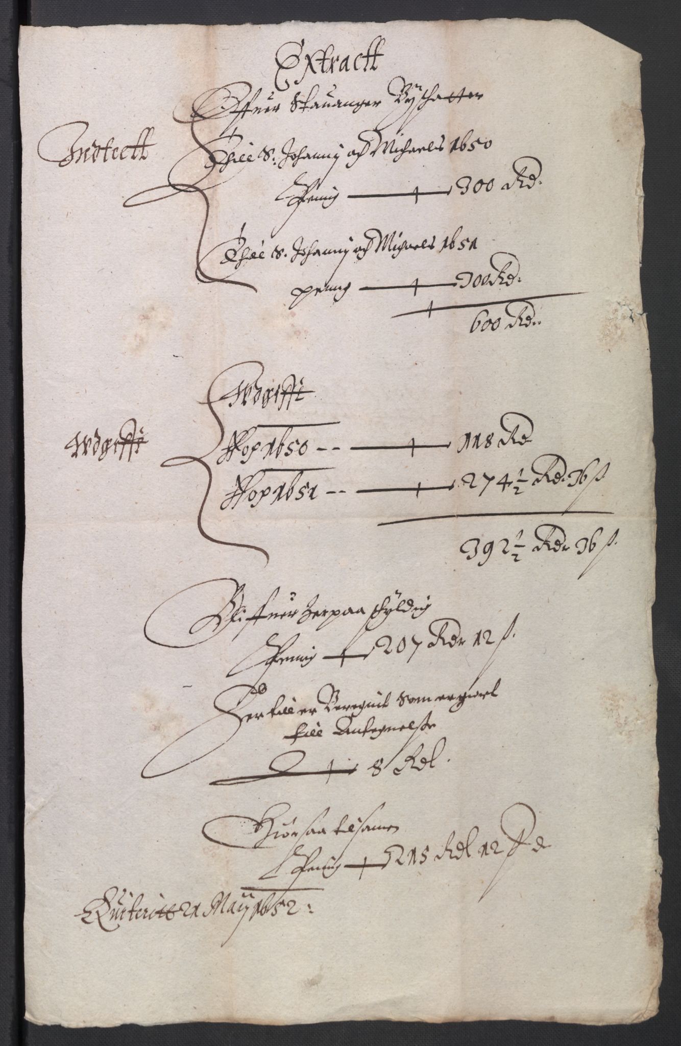 Rentekammeret inntil 1814, Reviderte regnskaper, Byregnskaper, AV/RA-EA-4066/R/Ro/L0299: [O2] By- og kontribusjonsregnskap, 1639-1661, p. 280