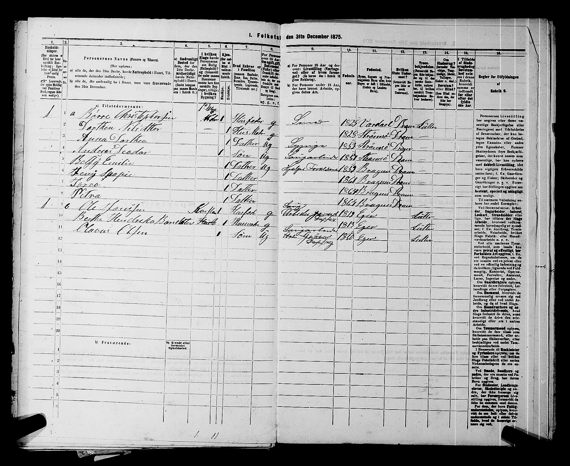 SAKO, 1875 census for 0602 Drammen, 1875, p. 163