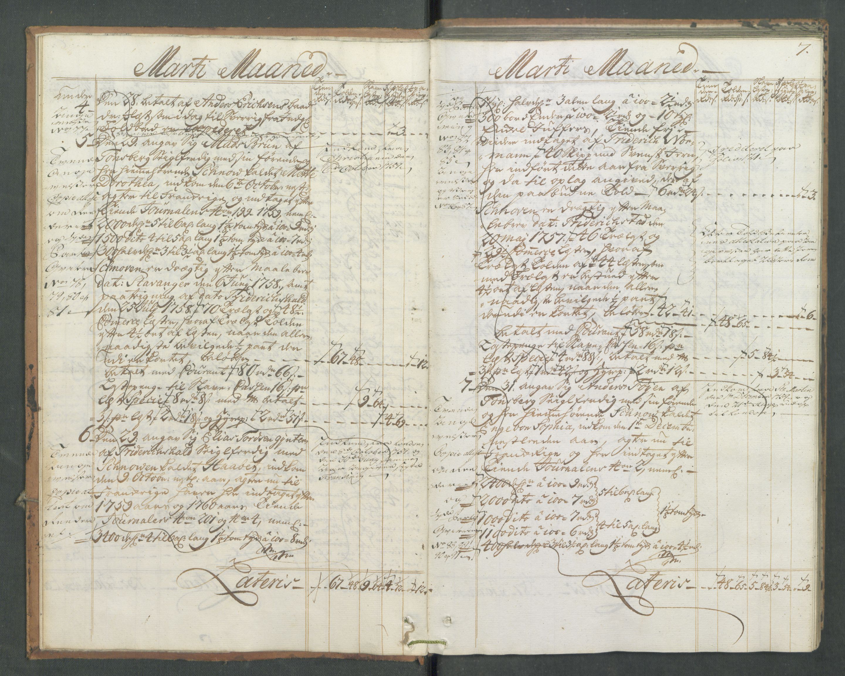 Generaltollkammeret, tollregnskaper, AV/RA-EA-5490/R01/L0041/0001: Tollregnskaper Fredrikshald / Utgående hovedtollbok, 1760