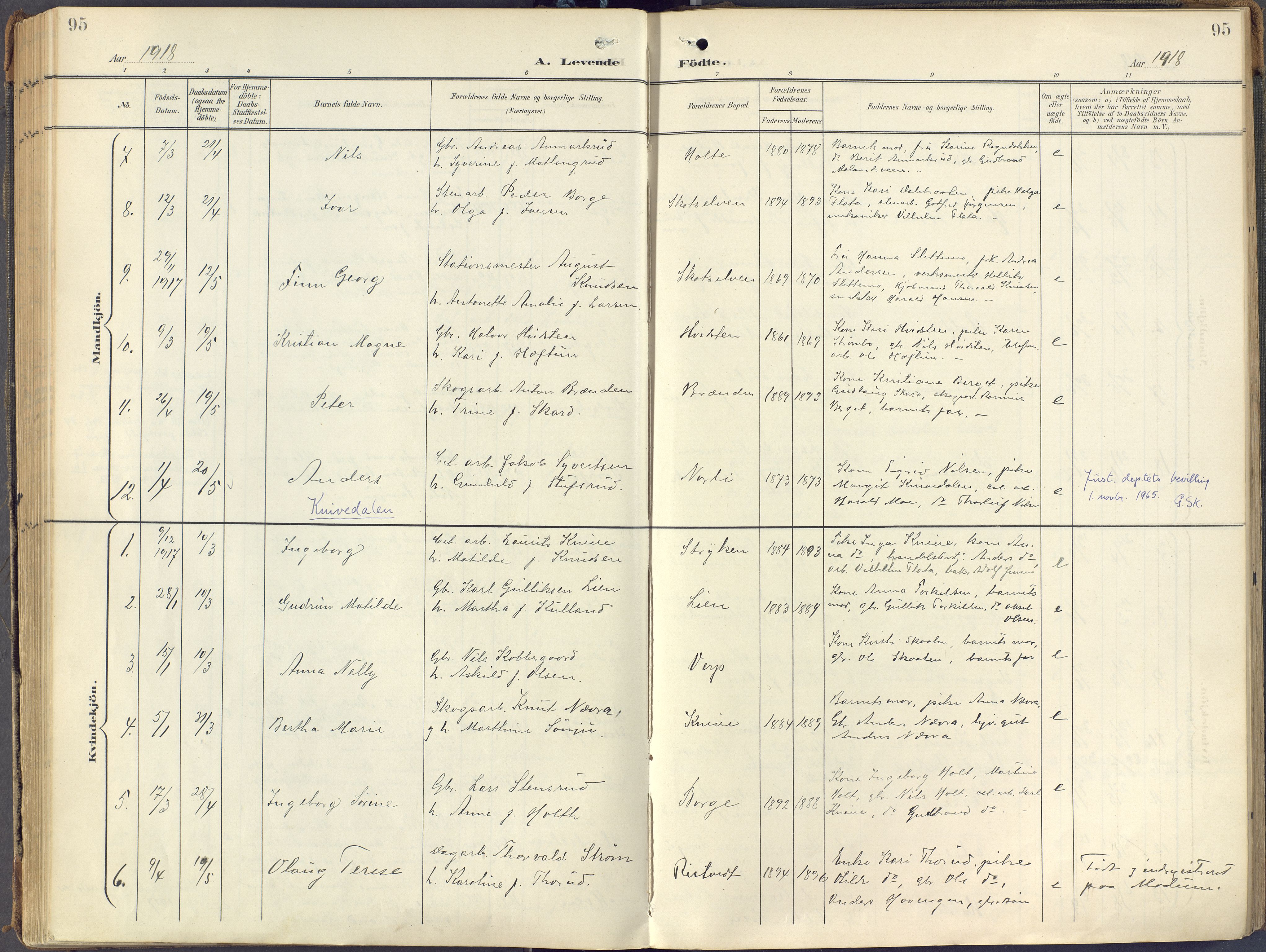 Eiker kirkebøker, AV/SAKO-A-4/F/Fc/L0004: Parish register (official) no. III 4, 1900-1919, p. 95