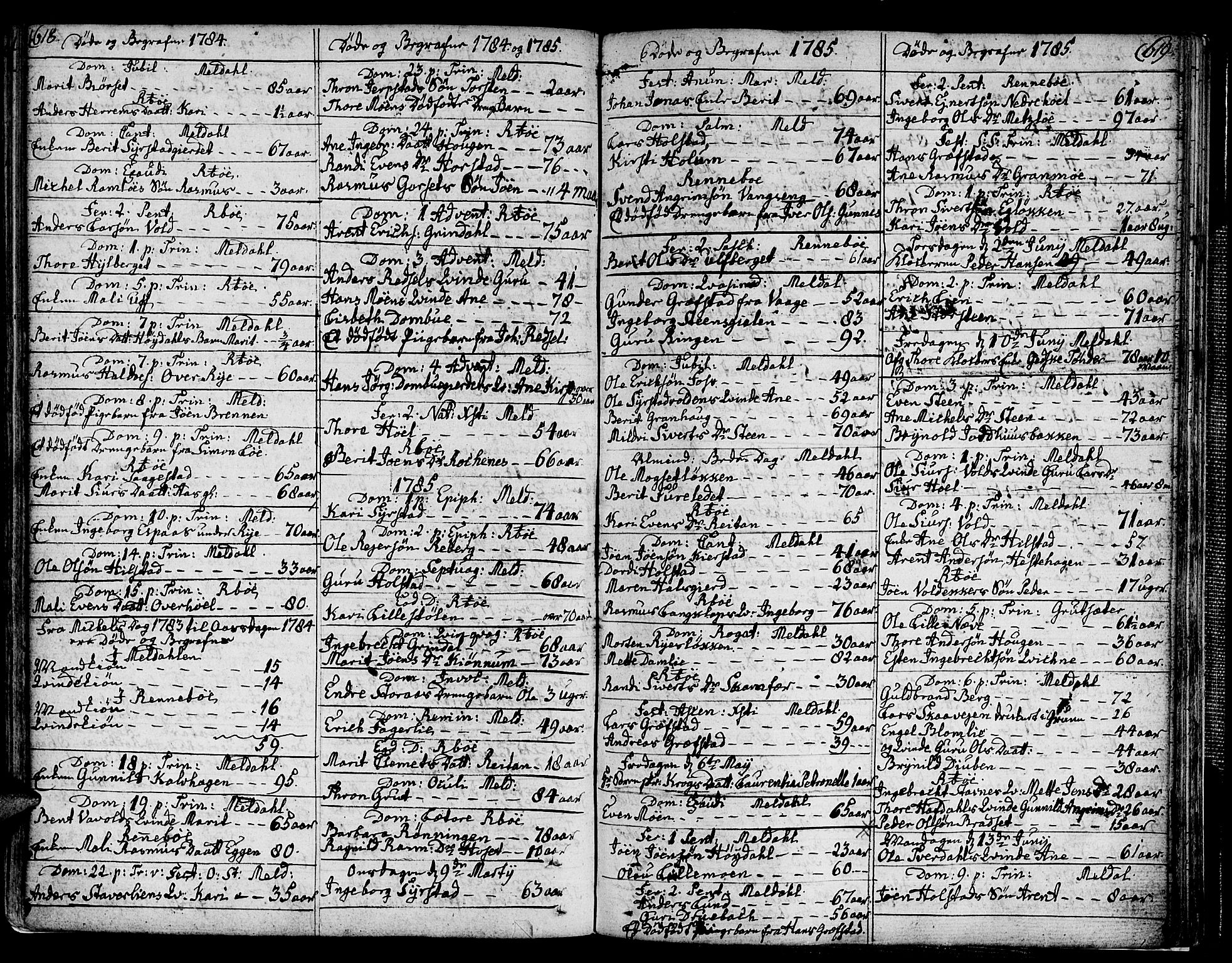 Ministerialprotokoller, klokkerbøker og fødselsregistre - Sør-Trøndelag, SAT/A-1456/672/L0852: Parish register (official) no. 672A05, 1776-1815, p. 618-619