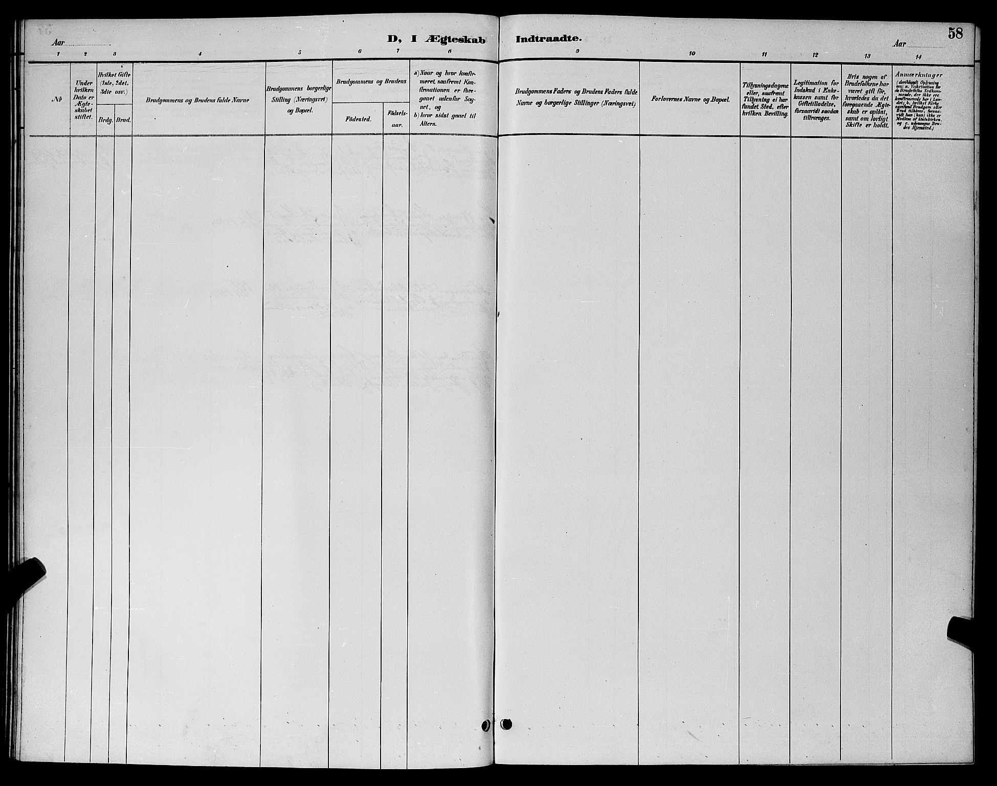 Evje sokneprestkontor, AV/SAK-1111-0008/F/Fb/Fbc/L0004: Parish register (copy) no. B 4, 1890-1900, p. 58