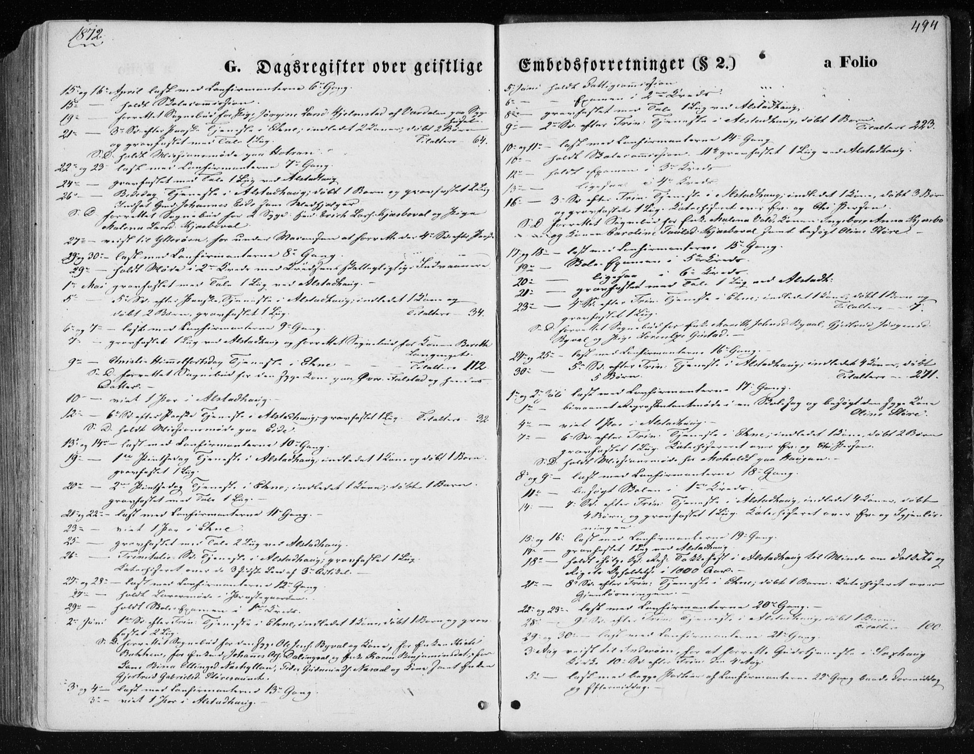 Ministerialprotokoller, klokkerbøker og fødselsregistre - Nord-Trøndelag, AV/SAT-A-1458/717/L0157: Parish register (official) no. 717A08 /1, 1863-1877, p. 494