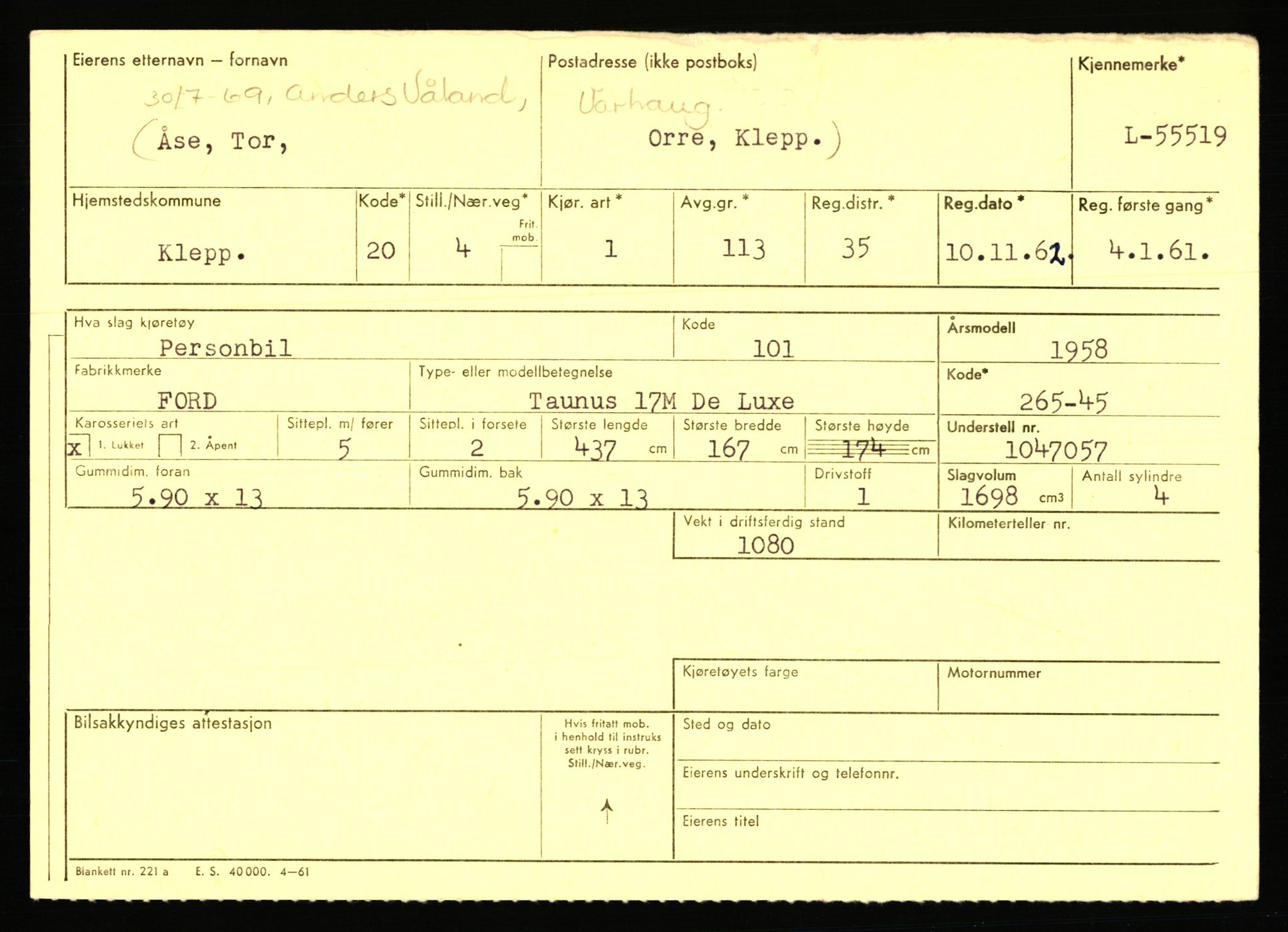 Stavanger trafikkstasjon, AV/SAST-A-101942/0/F/L0054: L-54200 - L-55699, 1930-1971, p. 2493