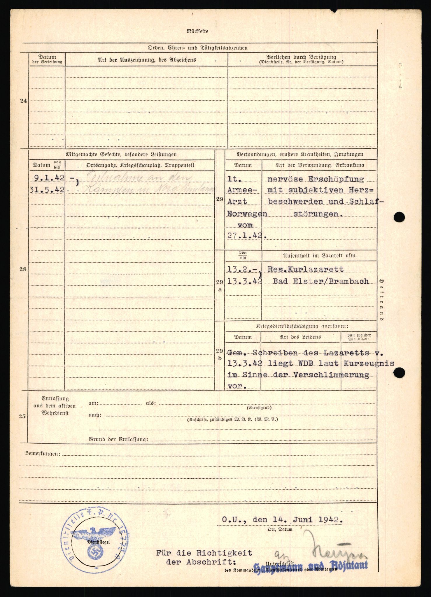 Forsvarets Overkommando. 2 kontor. Arkiv 11.4. Spredte tyske arkivsaker, AV/RA-RAFA-7031/D/Dar/Dara/L0019: Personalbøker og diverse, 1940-1945, p. 495