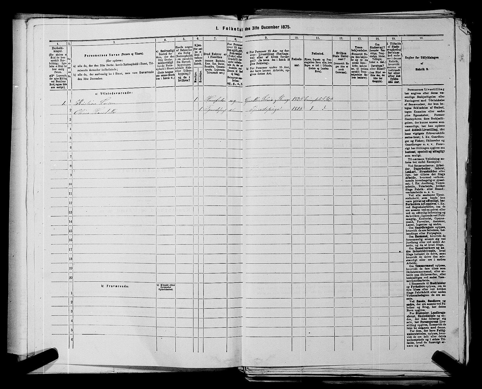 RA, 1875 census for 0117P Idd, 1875, p. 659