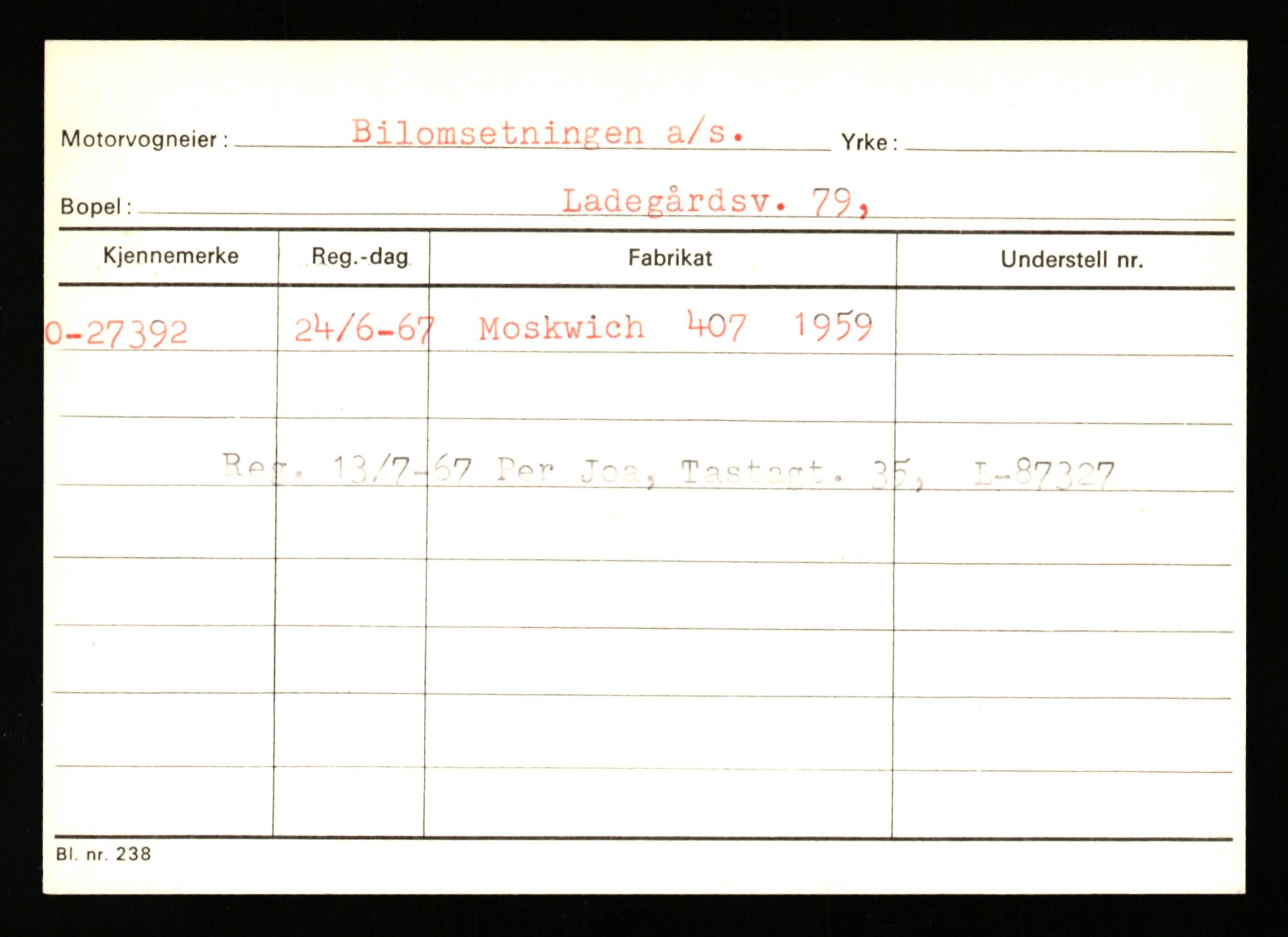 Stavanger trafikkstasjon, AV/SAST-A-101942/0/G/L0005: Registreringsnummer: 23000 - 34245, 1930-1971, p. 1435