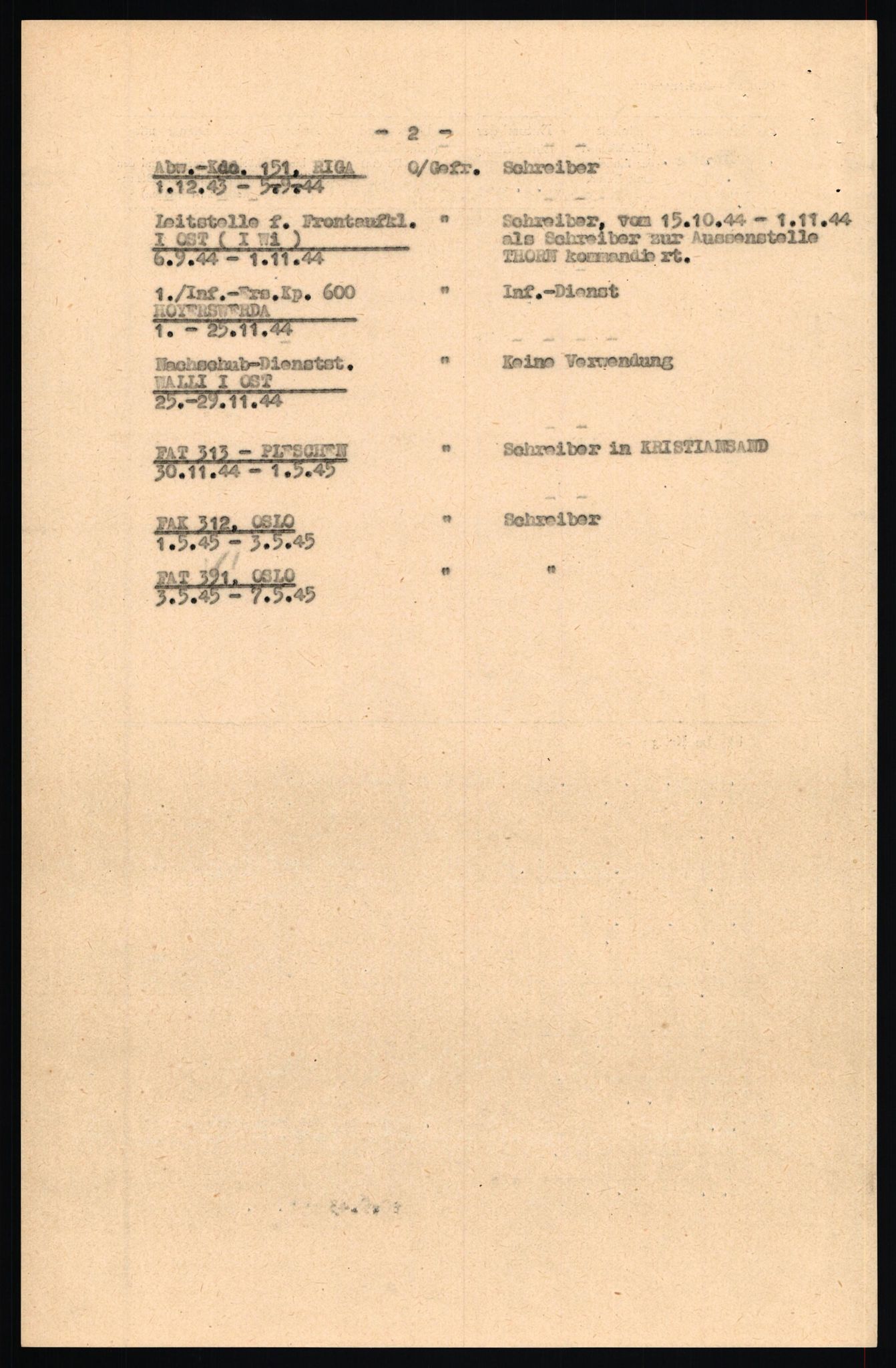 Forsvaret, Forsvarets overkommando II, AV/RA-RAFA-3915/D/Db/L0025: CI Questionaires. Tyske okkupasjonsstyrker i Norge. Tyskere., 1945-1946, p. 371