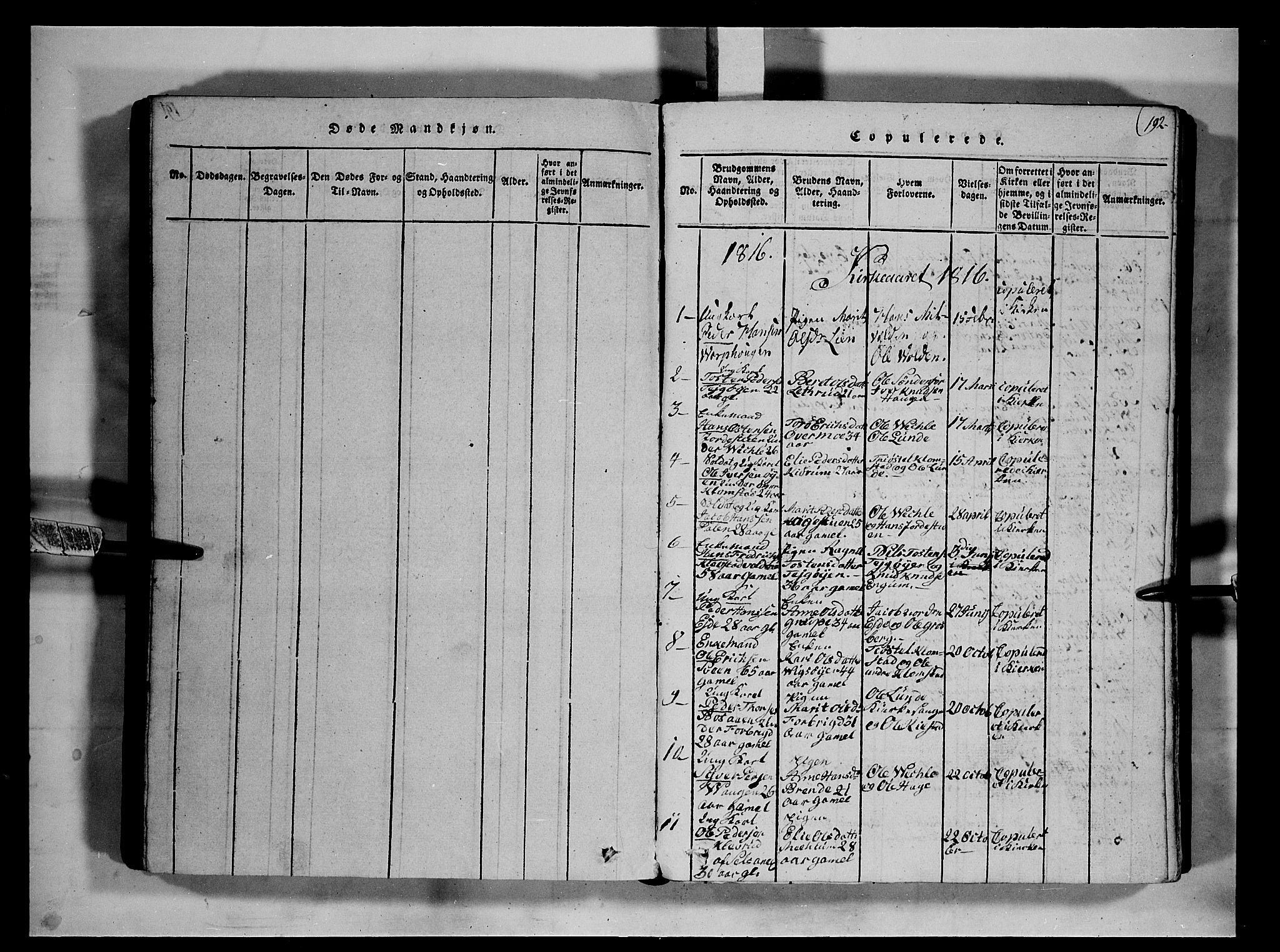 Fron prestekontor, SAH/PREST-078/H/Ha/Hab/L0002: Parish register (copy) no. 2, 1816-1850, p. 192