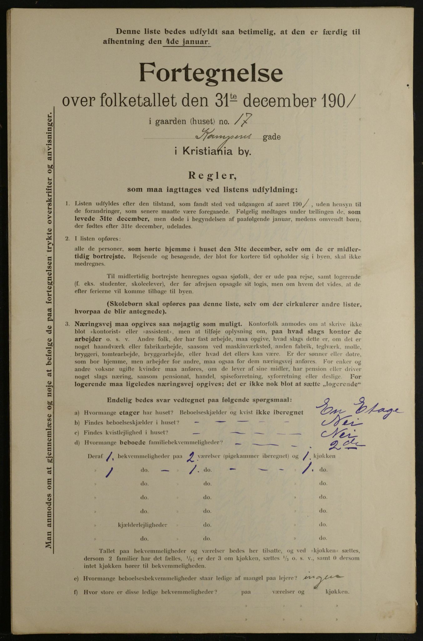 OBA, Municipal Census 1901 for Kristiania, 1901, p. 7473