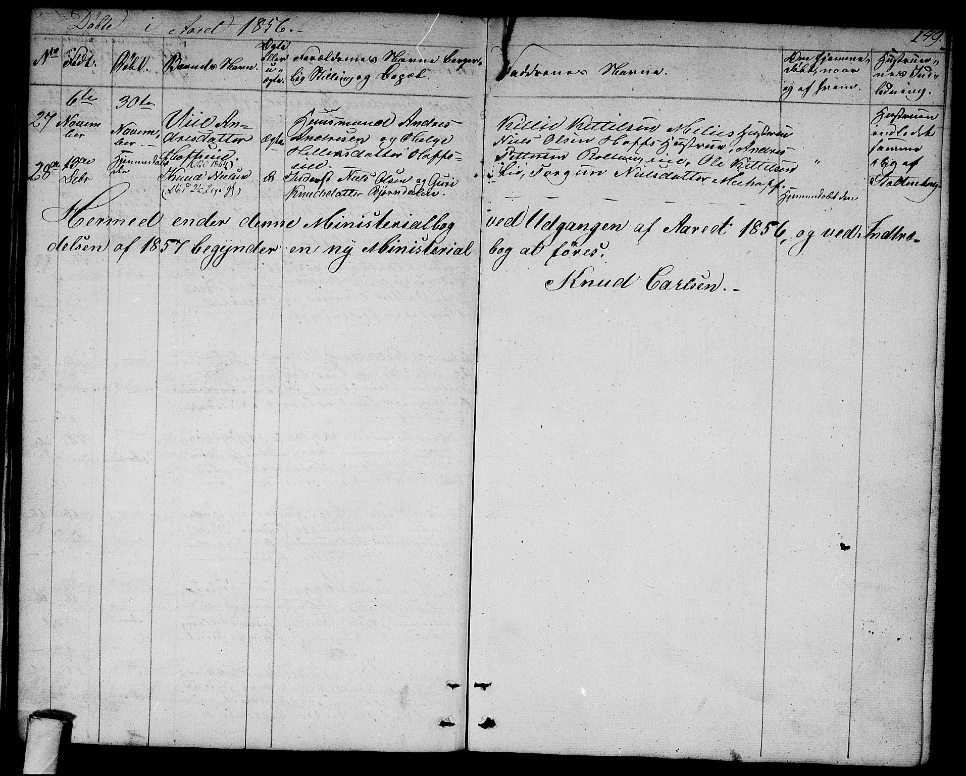 Rollag kirkebøker, AV/SAKO-A-240/G/Ga/L0002: Parish register (copy) no. I 2, 1831-1856, p. 149