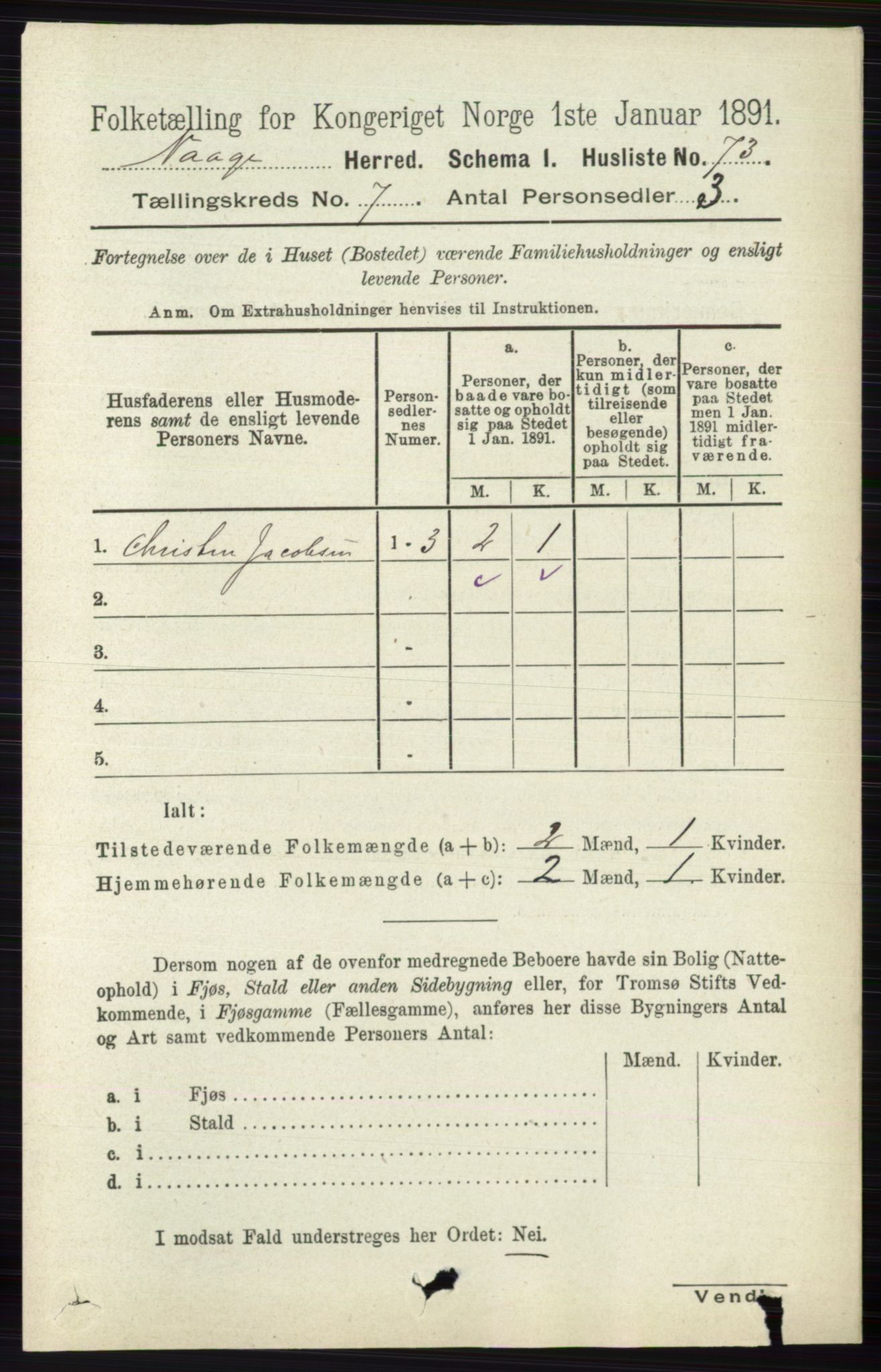 RA, 1891 census for 0515 Vågå, 1891, p. 4322