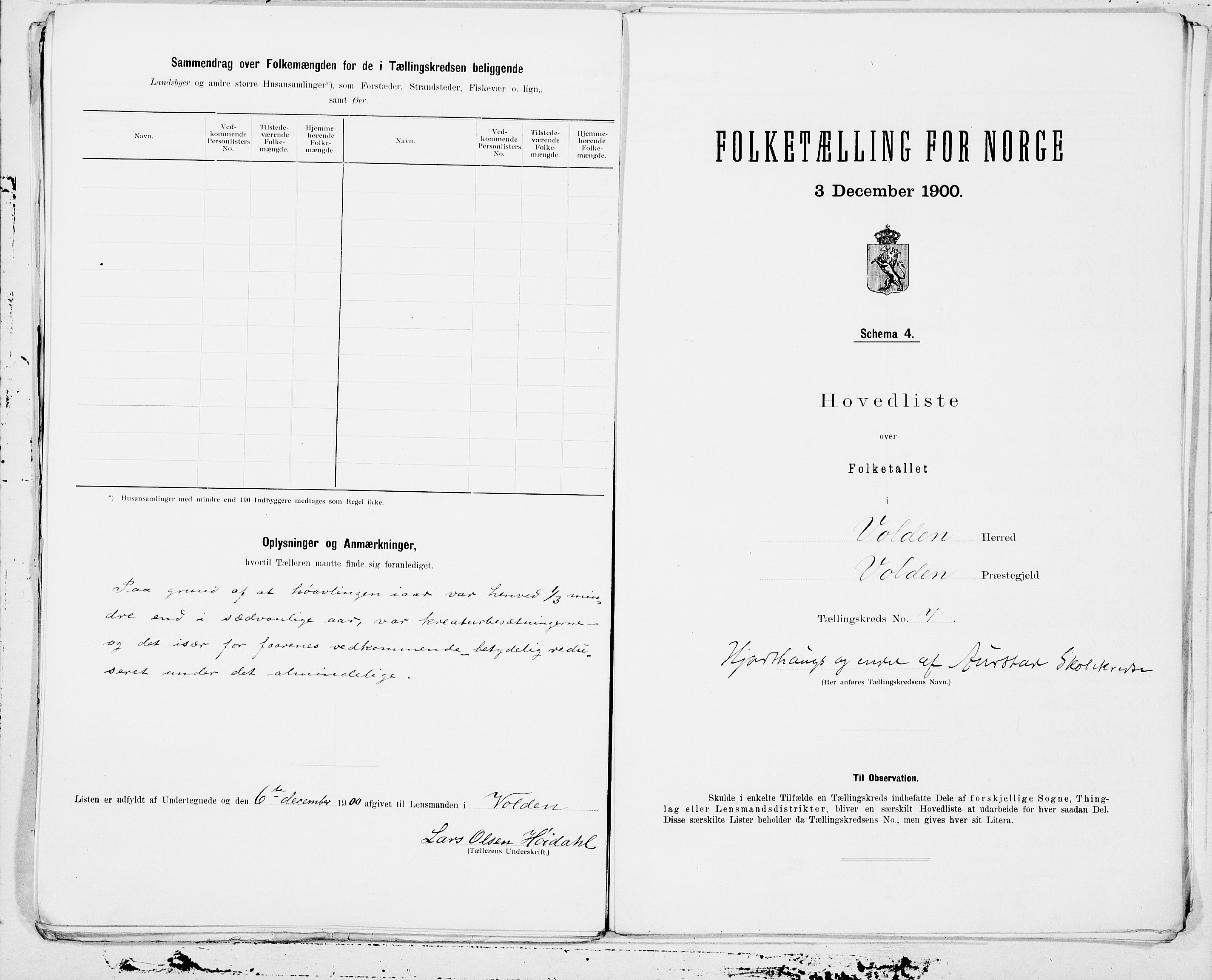 SAT, 1900 census for Volda, 1900, p. 14