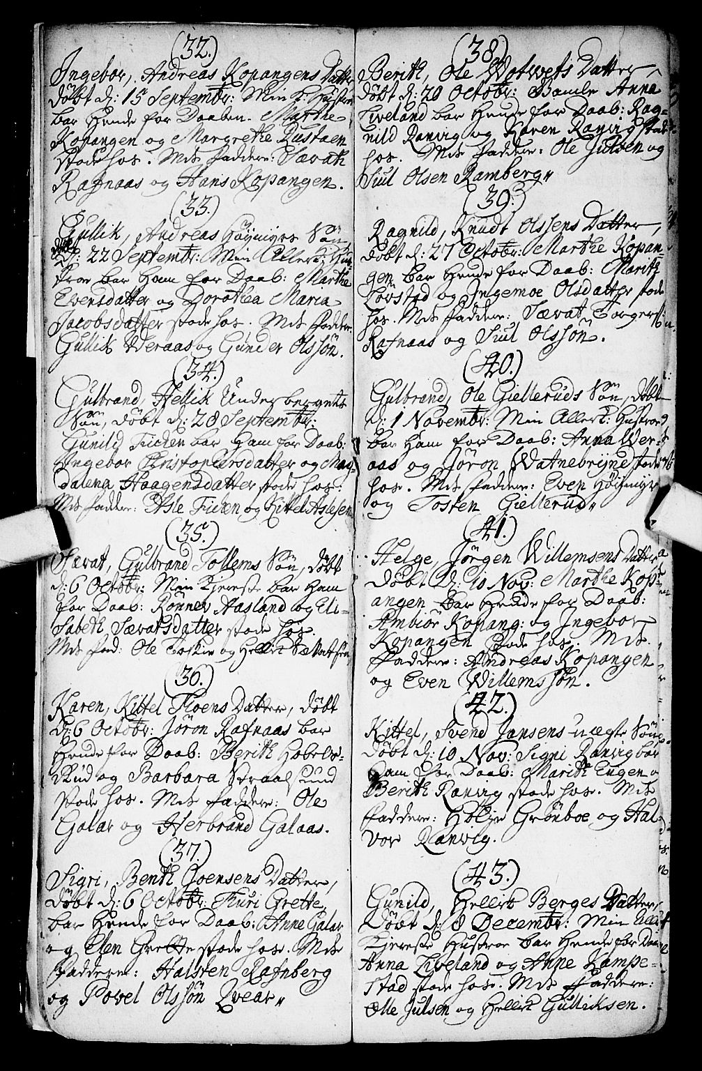 Flesberg kirkebøker, AV/SAKO-A-18/F/Fa/L0002: Parish register (official) no. I 2, 1726-1747