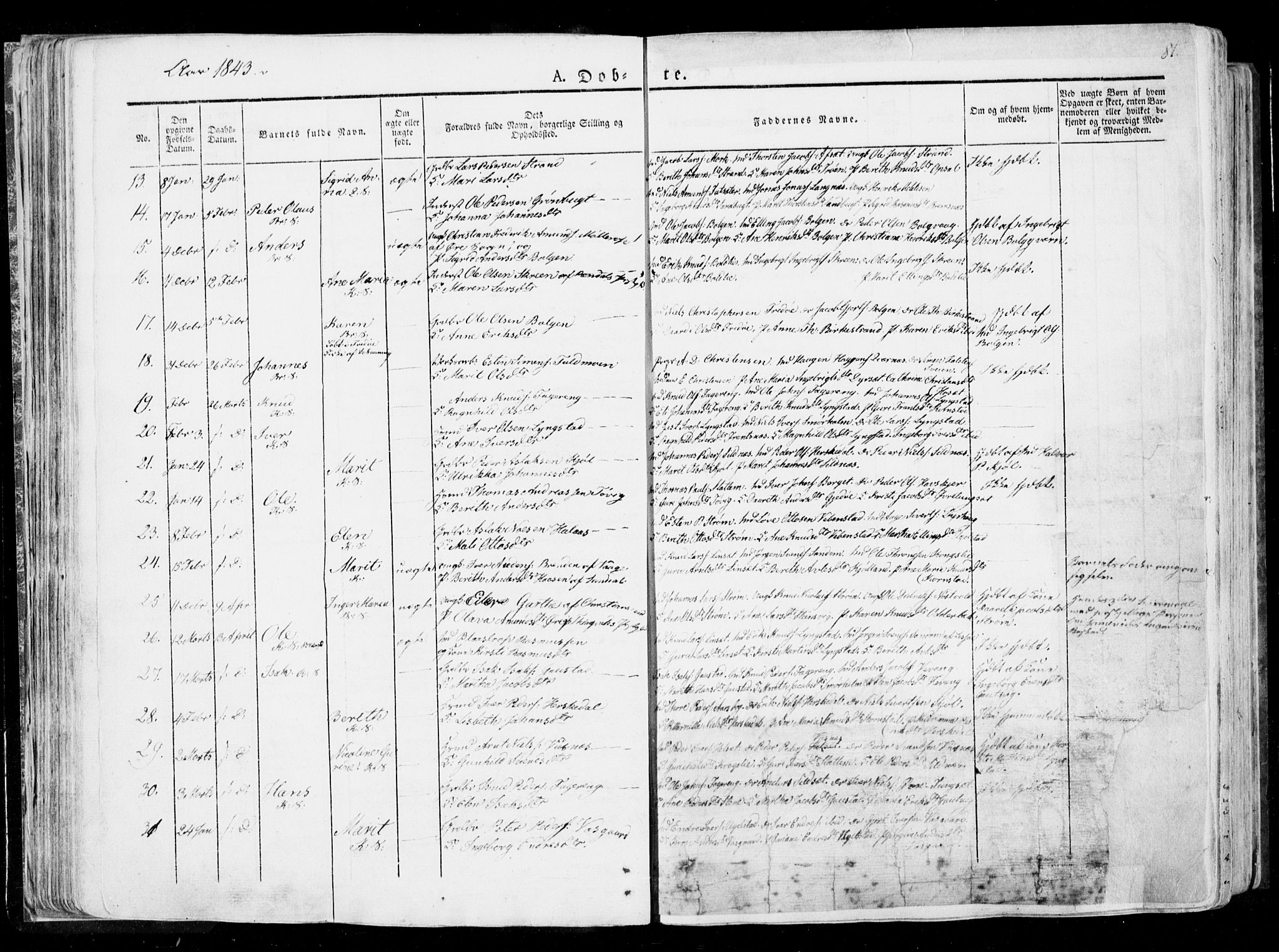 Ministerialprotokoller, klokkerbøker og fødselsregistre - Møre og Romsdal, AV/SAT-A-1454/568/L0803: Parish register (official) no. 568A10, 1830-1853, p. 82