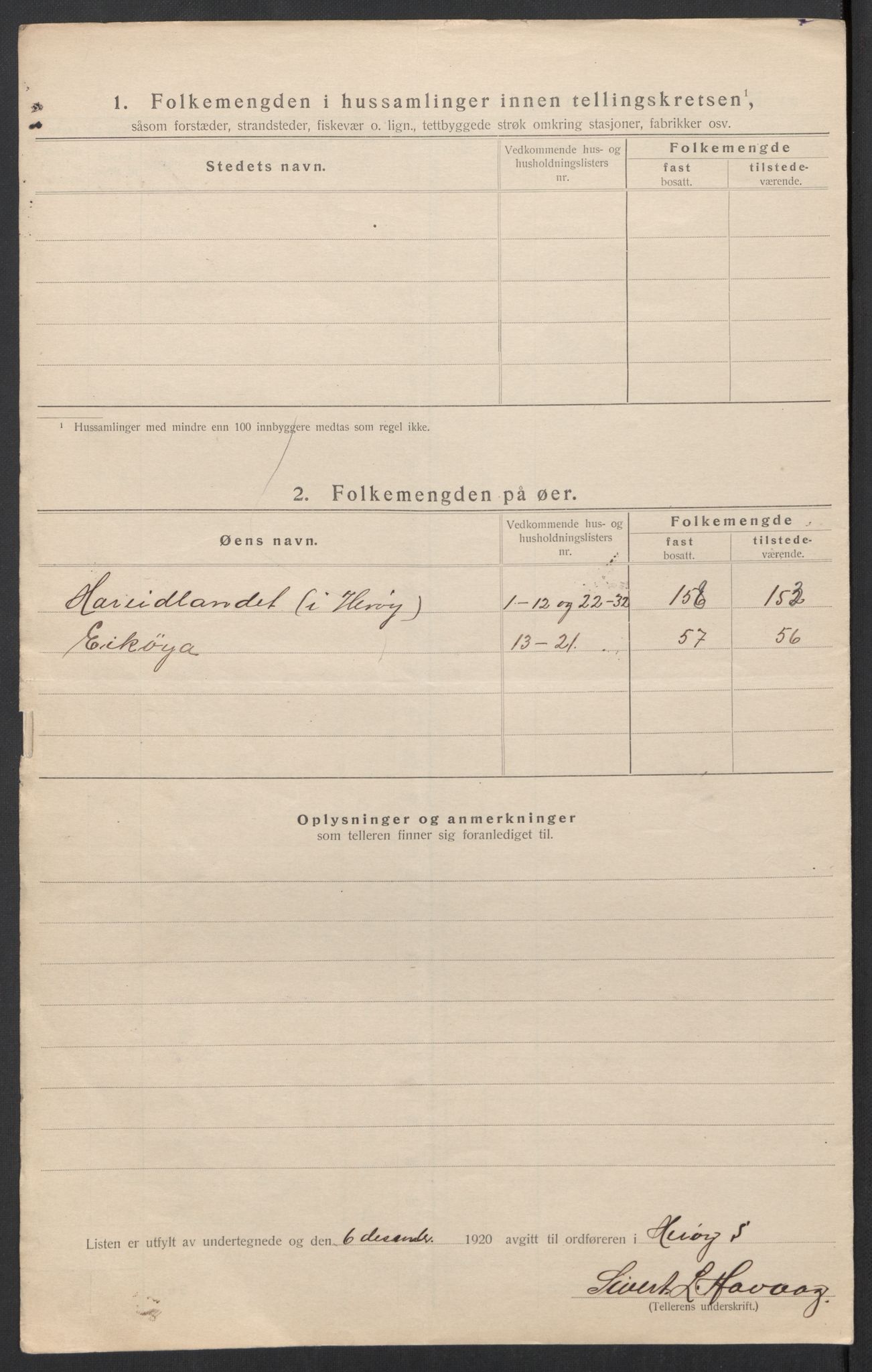 SAT, 1920 census for Herøy (MR), 1920, p. 56