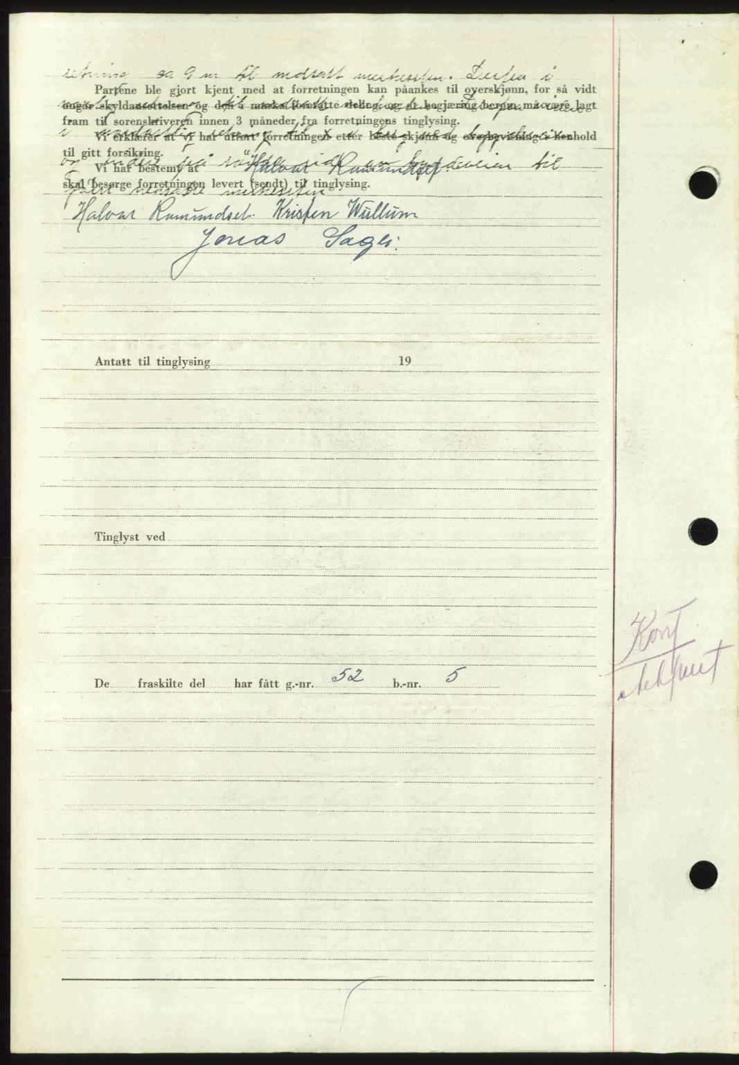 Nordmøre sorenskriveri, AV/SAT-A-4132/1/2/2Ca: Mortgage book no. A115, 1950-1950, Diary no: : 2373/1950