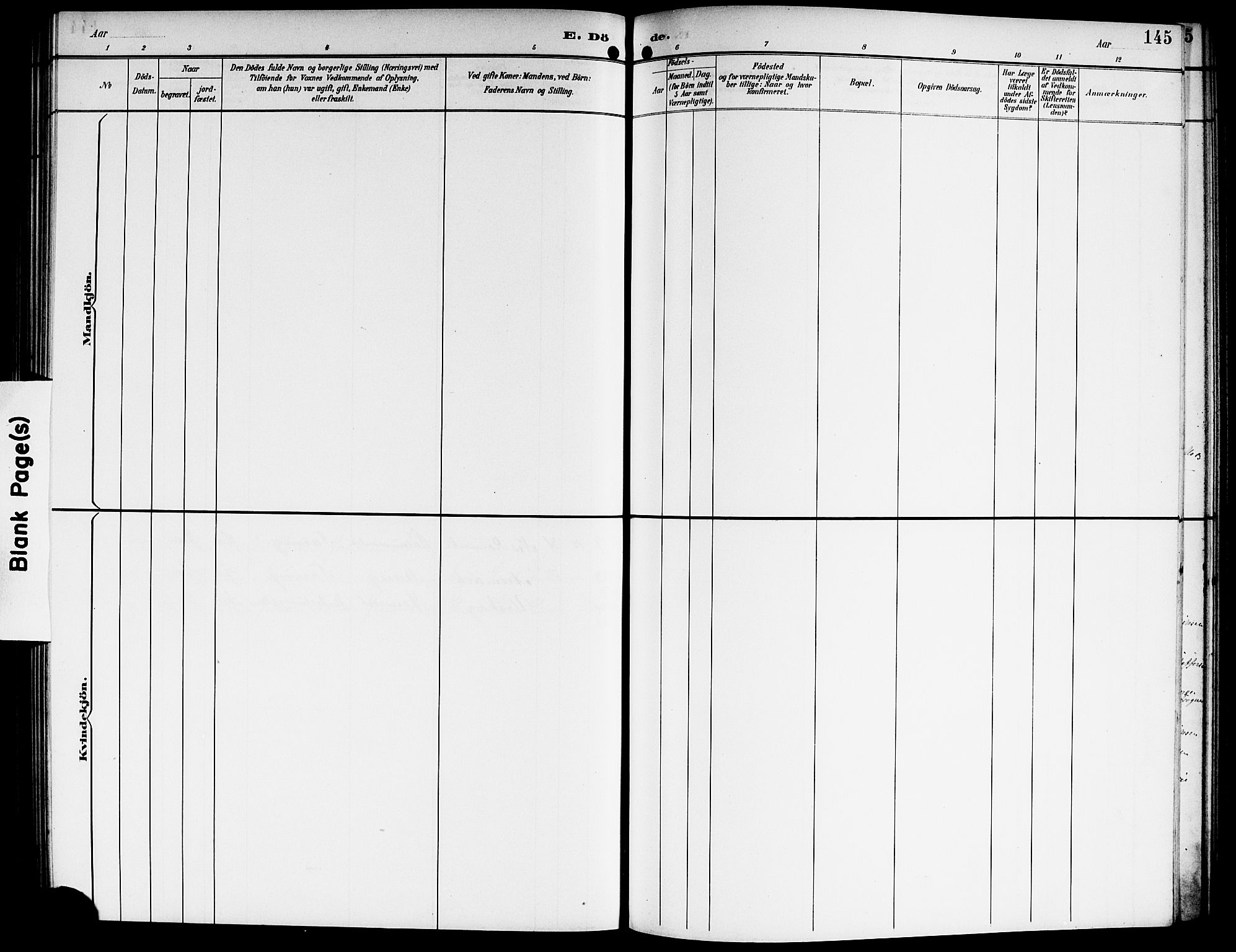 Sørum prestekontor Kirkebøker, AV/SAO-A-10303/G/Ga/L0006: Parish register (copy) no. I 6, 1894-1906, p. 145