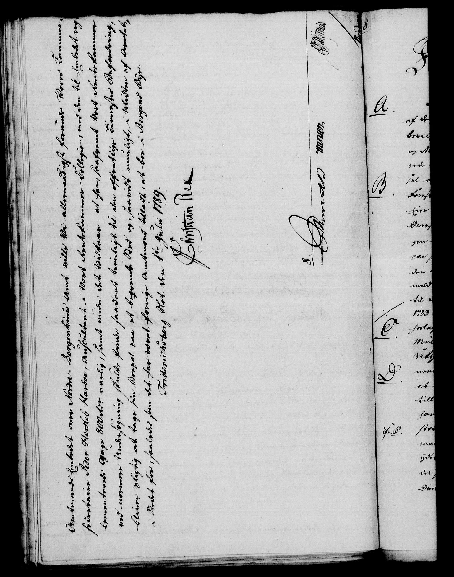 Rentekammeret, Kammerkanselliet, RA/EA-3111/G/Gf/Gfa/L0071: Norsk relasjons- og resolusjonsprotokoll (merket RK 52.71), 1789, p. 356