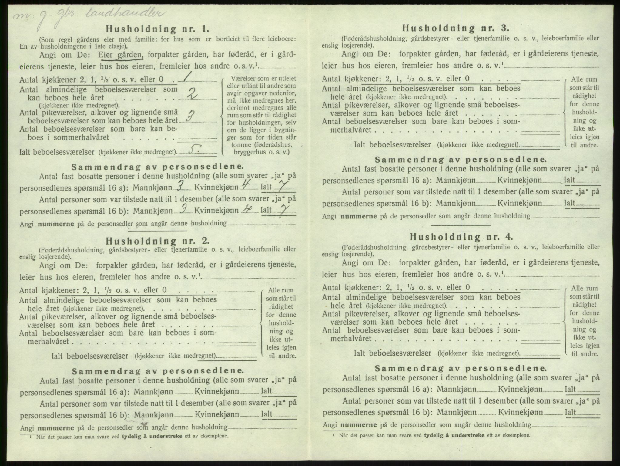 SAB, 1920 census for Solund, 1920, p. 475