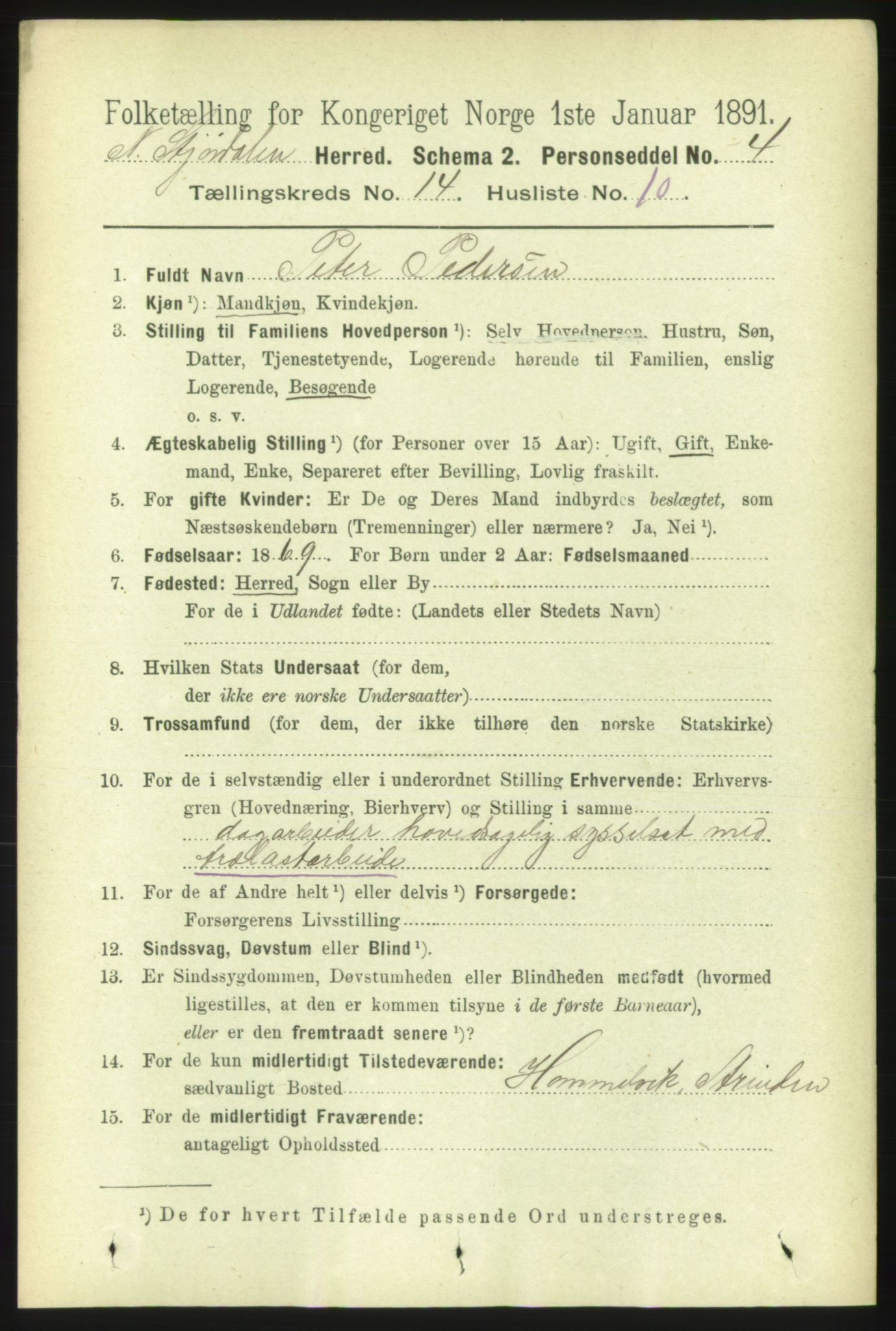 RA, 1891 census for 1714 Nedre Stjørdal, 1891, p. 6598