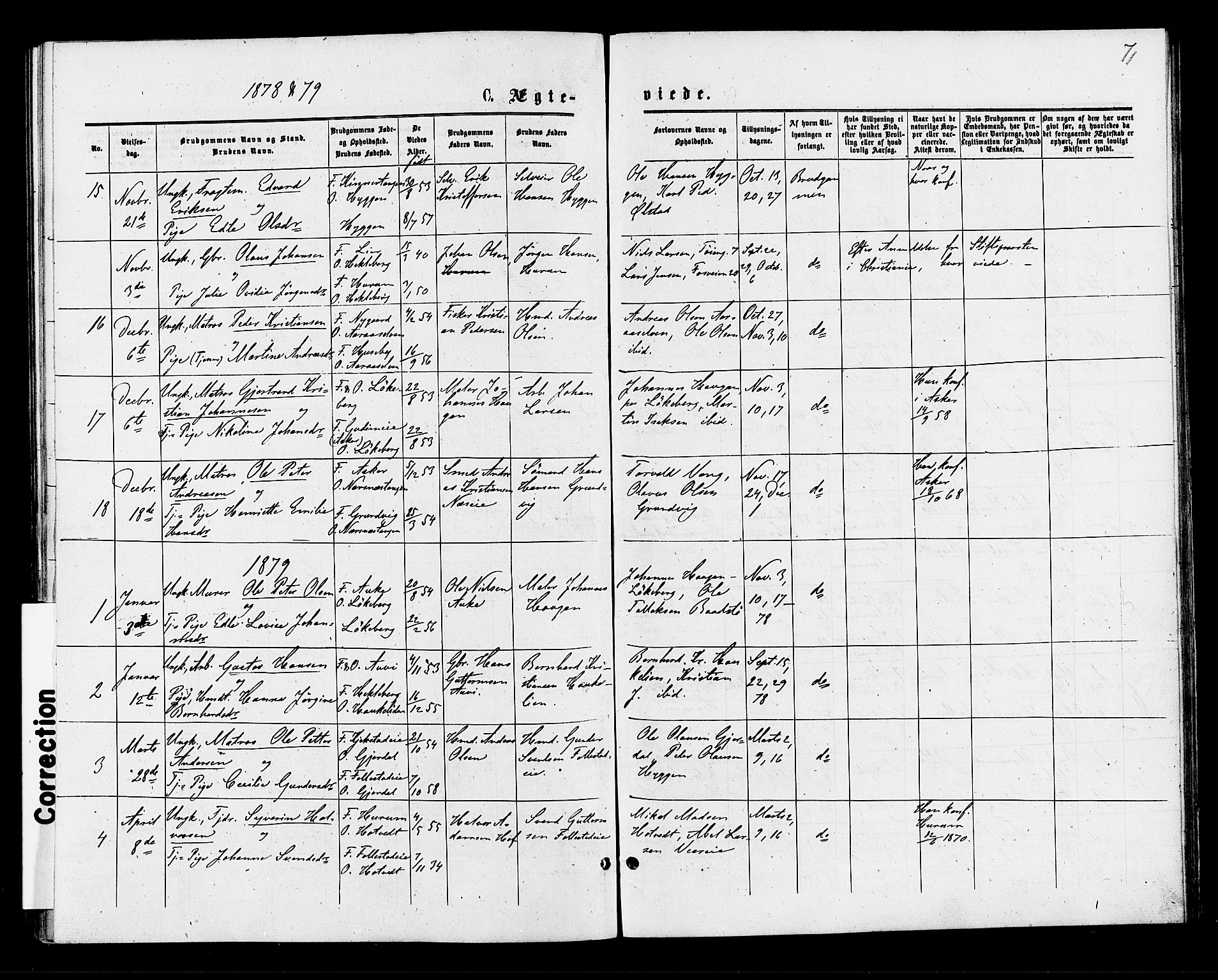 Røyken kirkebøker, AV/SAKO-A-241/F/Fa/L0007: Parish register (official) no. 7, 1876-1879, p. 71