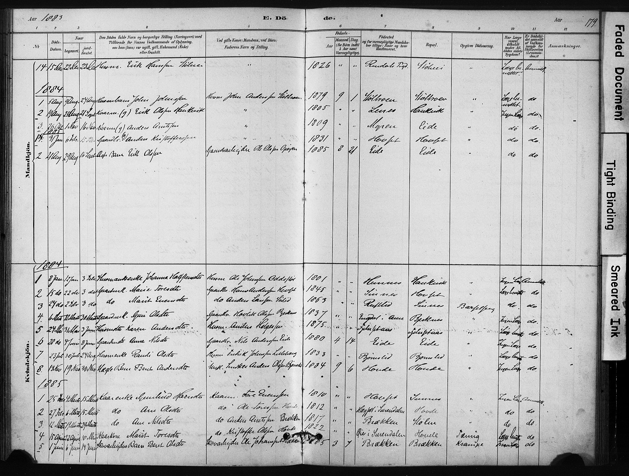Ministerialprotokoller, klokkerbøker og fødselsregistre - Sør-Trøndelag, SAT/A-1456/631/L0512: Parish register (official) no. 631A01, 1879-1912, p. 179