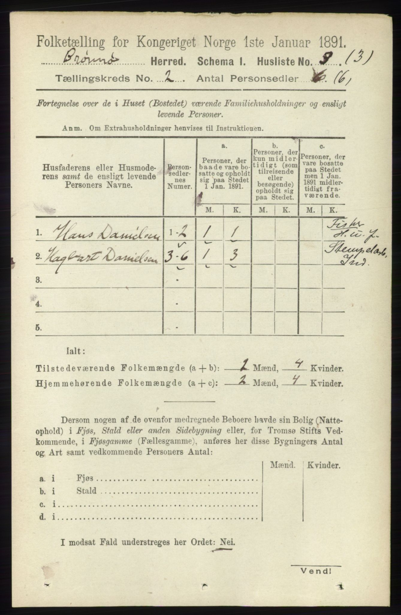 RA, 1891 census for 1814 Brønnøy, 1891, p. 750