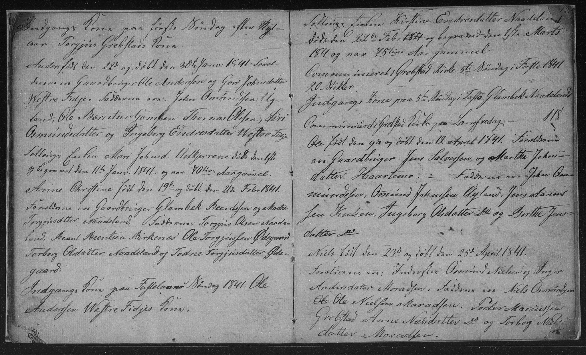 Søgne sokneprestkontor, AV/SAK-1111-0037/F/Fb/Fba/L0001: Parish register (copy) no. B 1, 1838-1843, p. 11