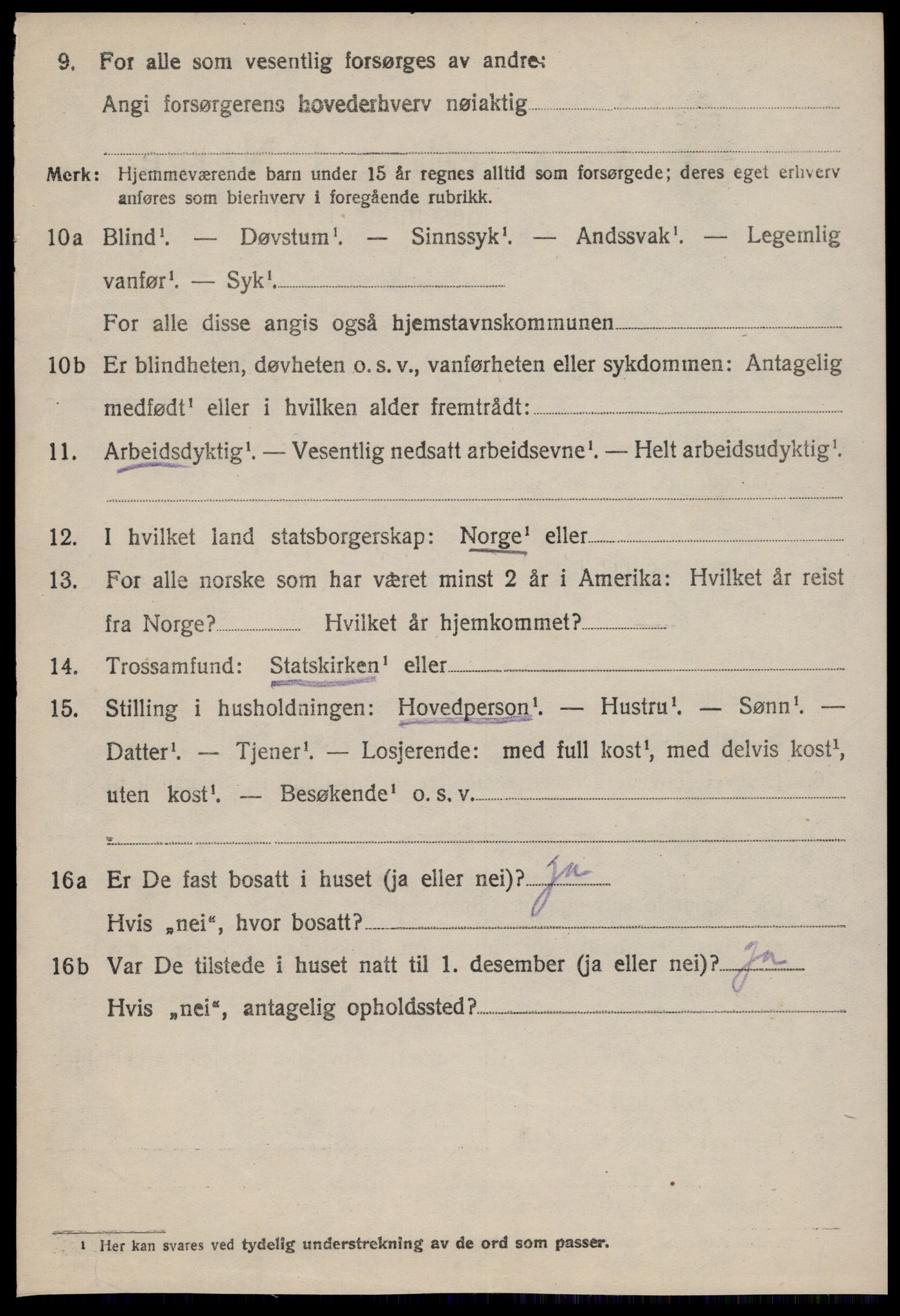 SAT, 1920 census for Hustad, 1920, p. 3590