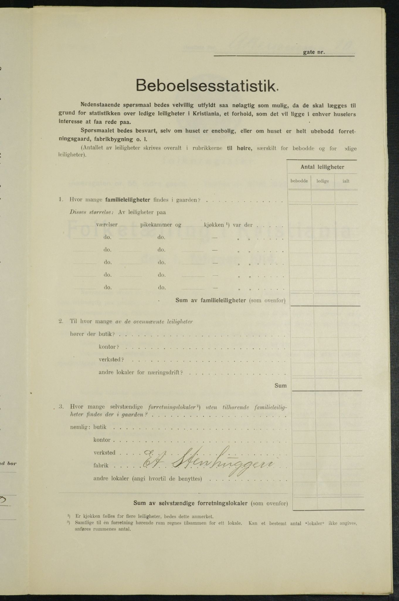 OBA, Municipal Census 1914 for Kristiania, 1914, p. 815