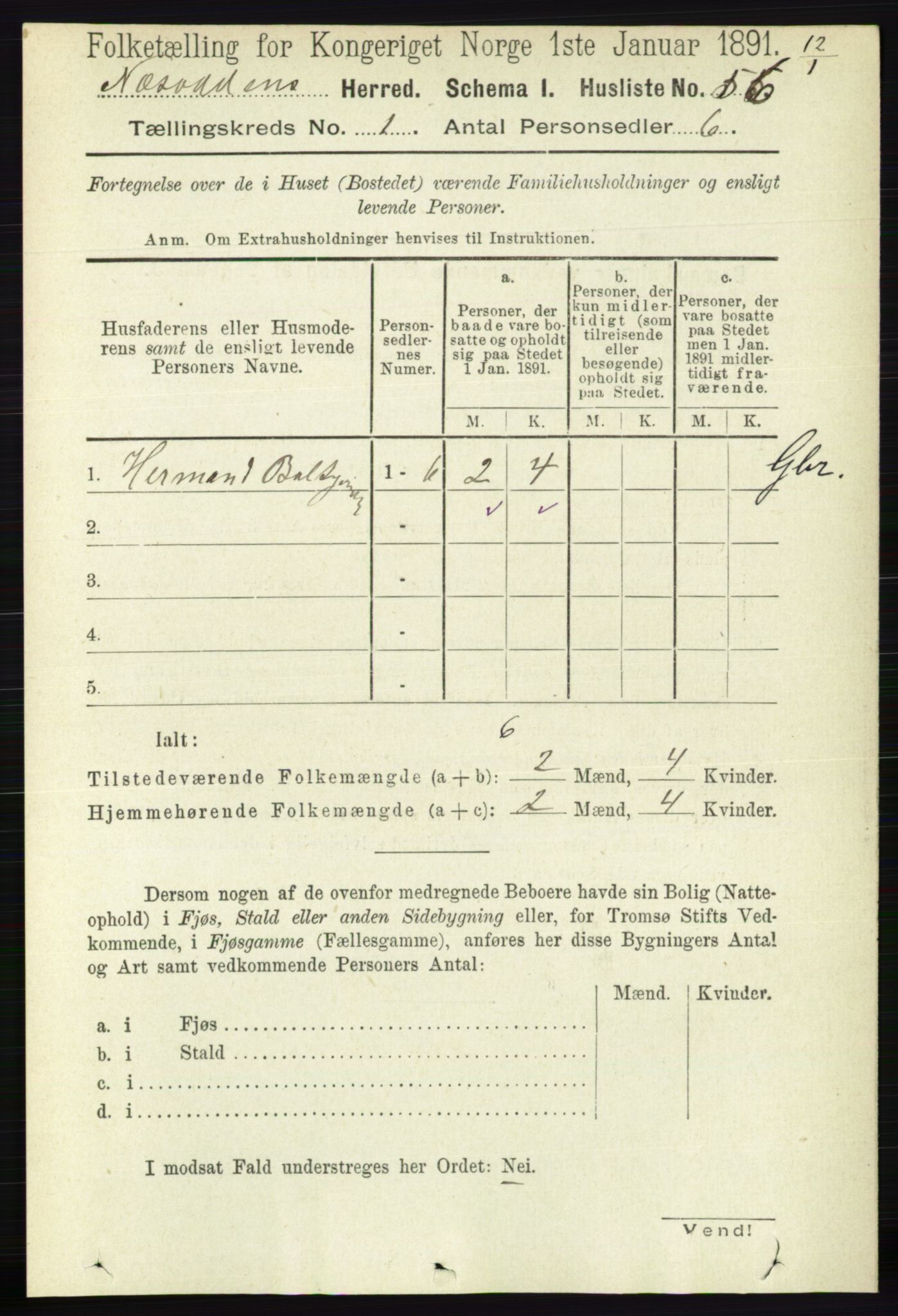 RA, 1891 census for 0216 Nesodden, 1891, p. 66