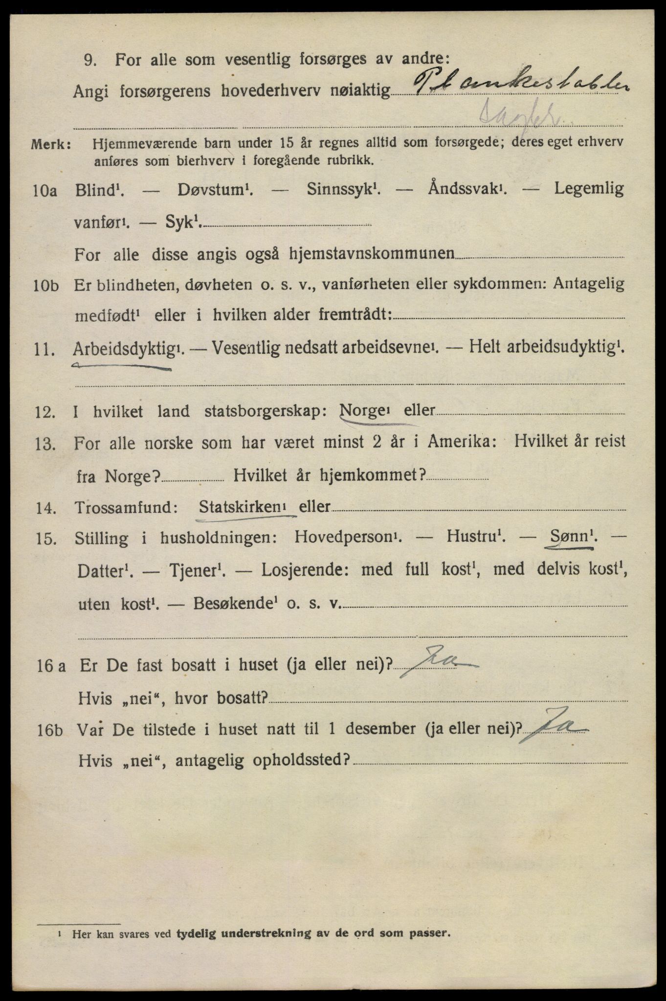 SAKO, 1920 census for Larvik, 1920, p. 25561