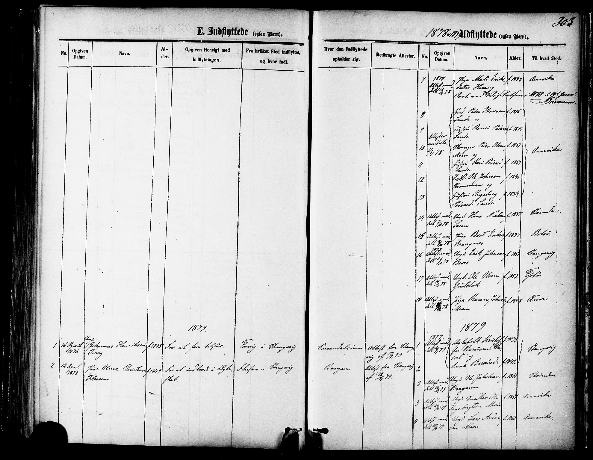 Ministerialprotokoller, klokkerbøker og fødselsregistre - Møre og Romsdal, SAT/A-1454/595/L1046: Parish register (official) no. 595A08, 1874-1884, p. 303