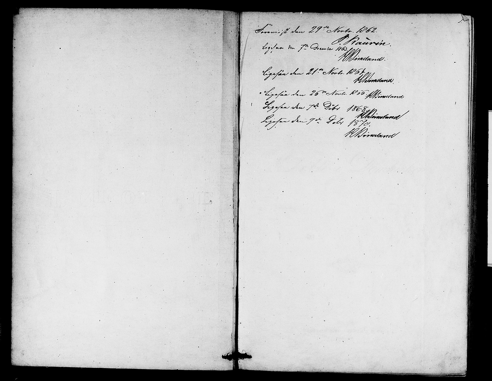 Domkirken sokneprestembete, SAB/A-74801/H/Hab/L0012: Parish register (copy) no. B 5, 1862-1869, p. 1