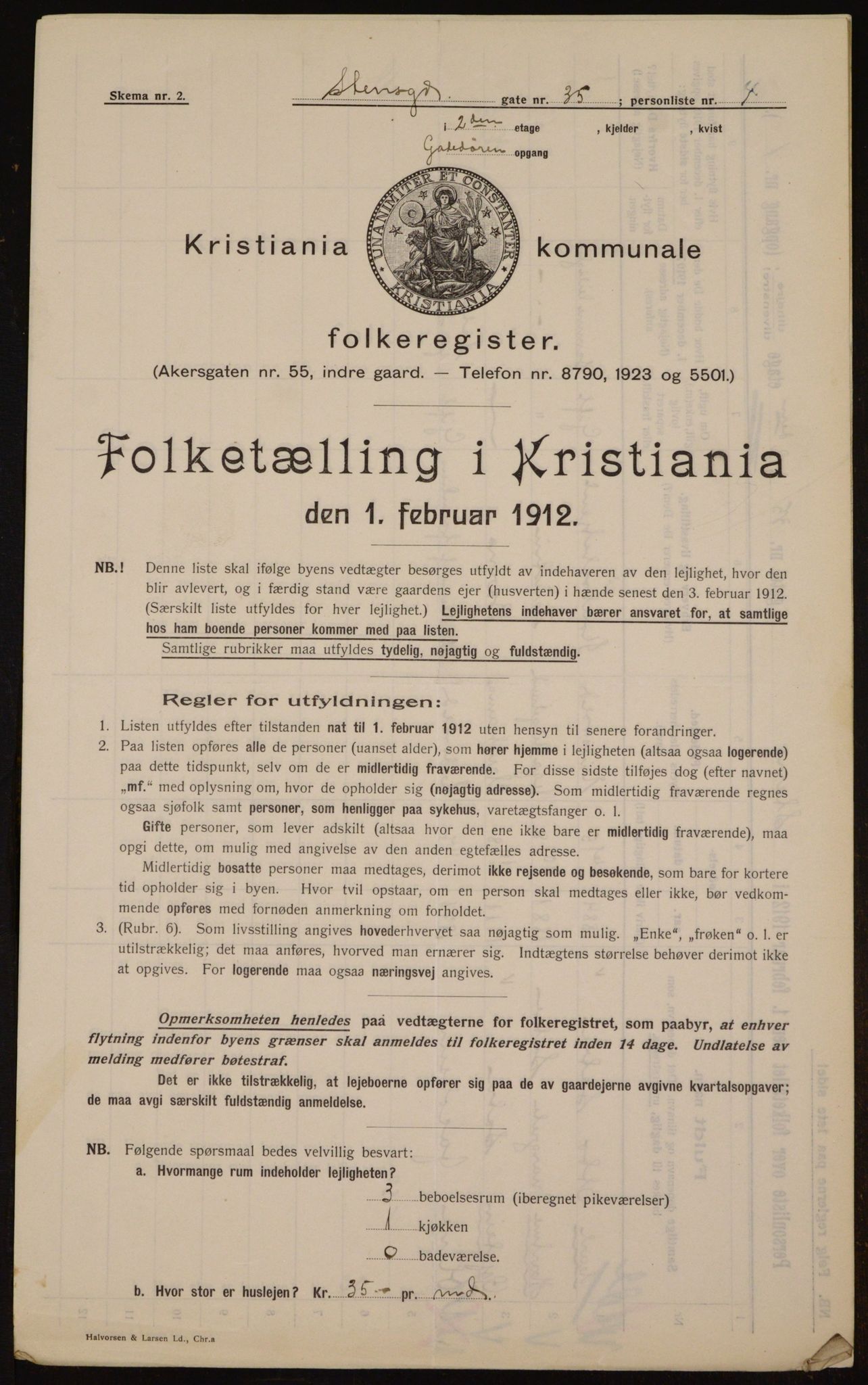 OBA, Municipal Census 1912 for Kristiania, 1912, p. 102350