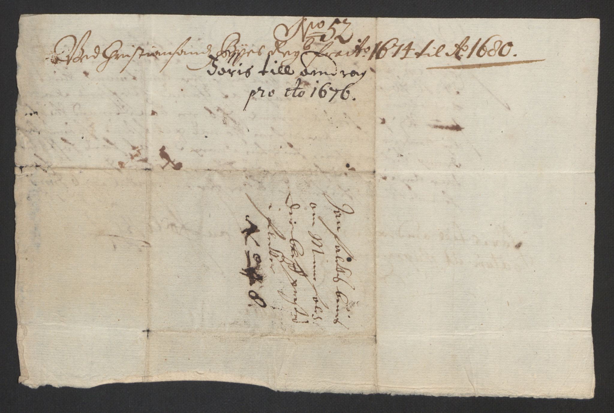 Rentekammeret inntil 1814, Reviderte regnskaper, Byregnskaper, AV/RA-EA-4066/R/Rm/L0258: [M1] Kontribusjonsregnskap, 1664-1700, p. 309