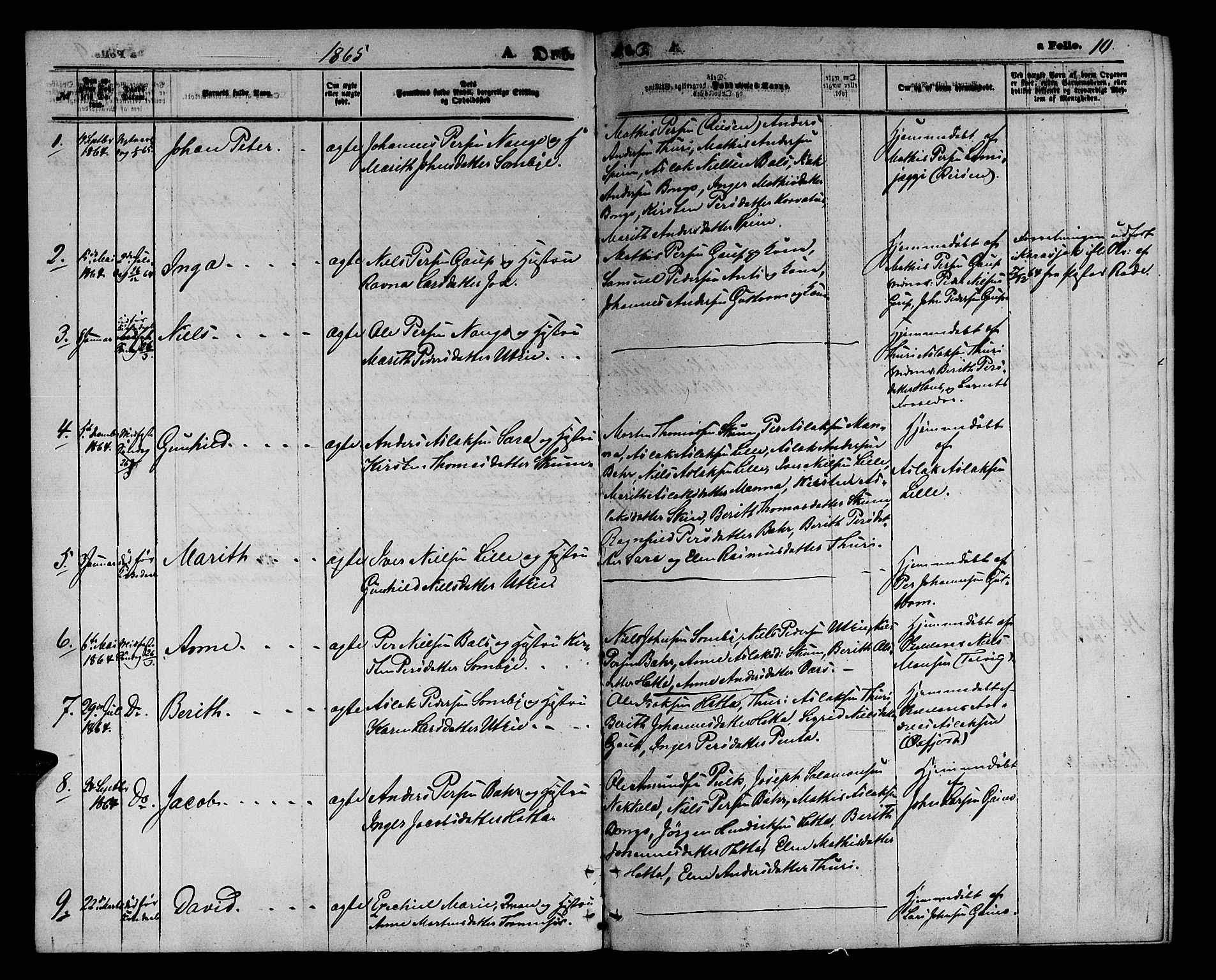 Kautokeino sokneprestembete, SATØ/S-1340/H/Hb/L0001.klokk: Parish register (copy) no. 1, 1862-1878, p. 10