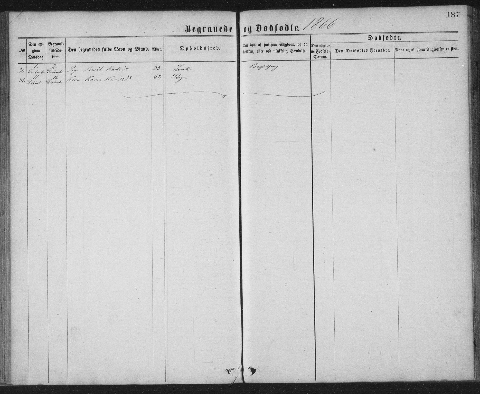 Ministerialprotokoller, klokkerbøker og fødselsregistre - Nordland, AV/SAT-A-1459/855/L0801: Parish register (official) no. 855A09, 1864-1874, p. 187